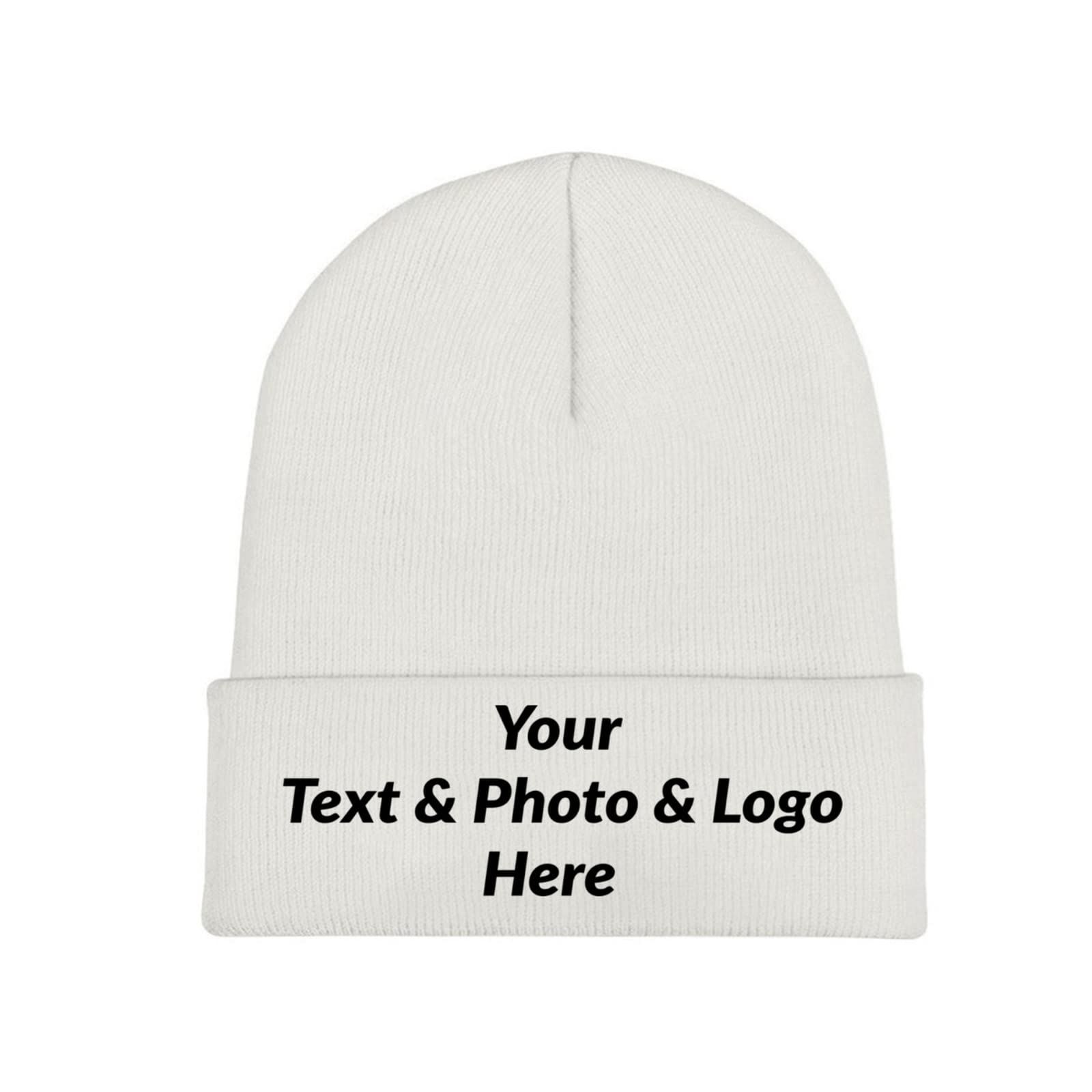 Custom Beanie Hats - Personalized with Text, Photo & Logo - Unisex Winter Knit Caps for Men & Women - Perfect for Gifts, Sports Teams & Outdoor Activities