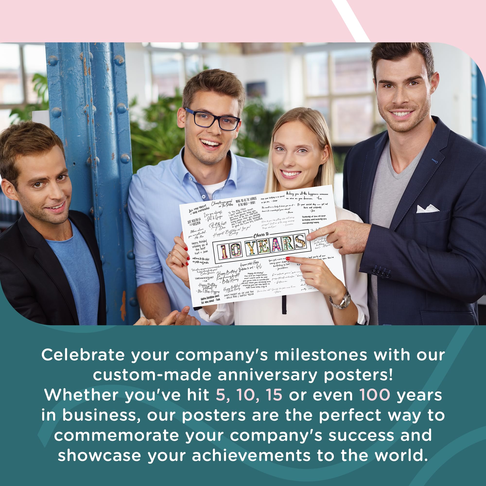 L&O Goods Birthday & Anniversary Party Decorations - 11x17 Signature Board Poster for Guest Book Alternative | Unframed Party Supplies | Perfect for Milestone Celebrations, Weddings & Special Events