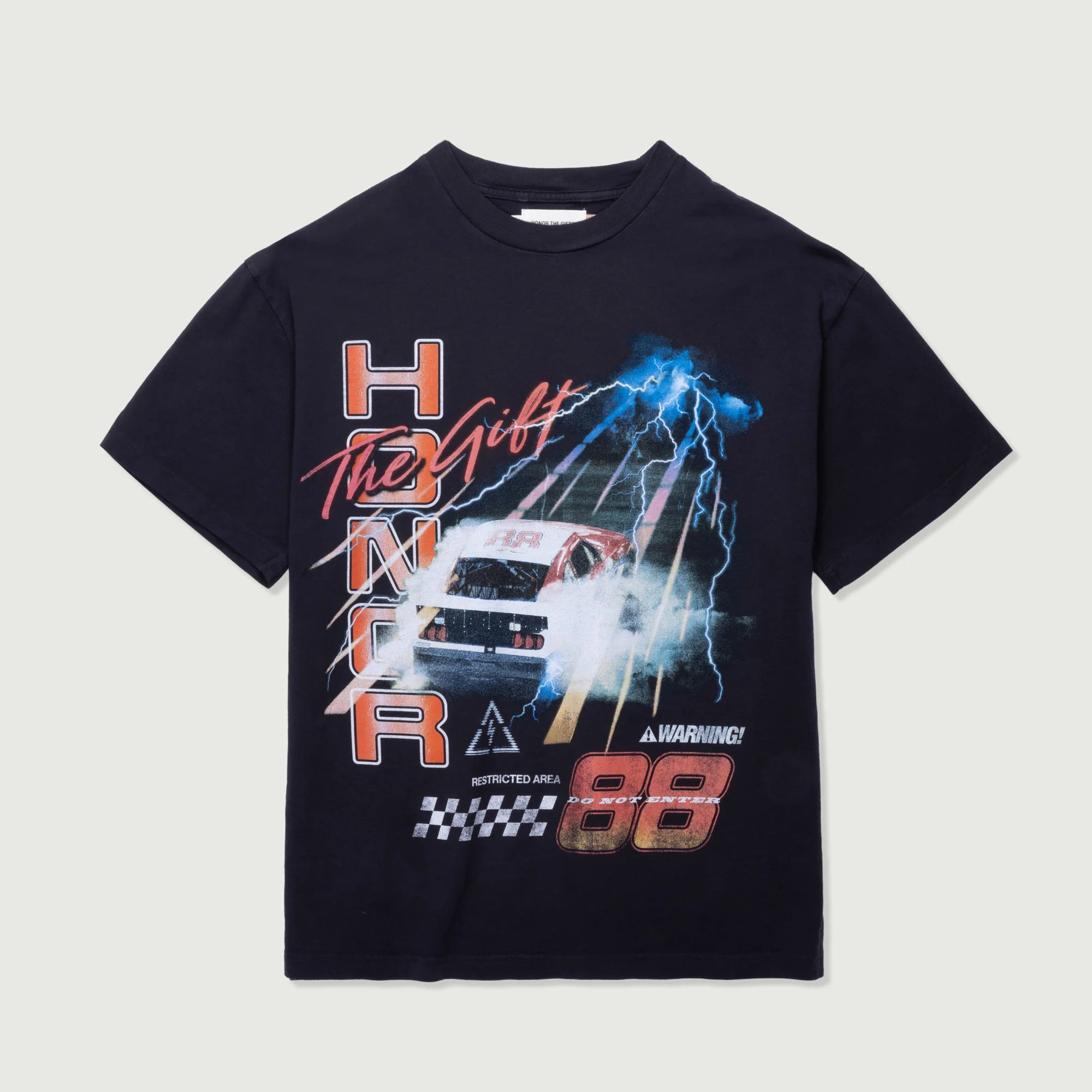 Honor the Gift Grand Prix 2.0 Black T-Shirt - Men's Casual Graphic Tee for Racing Fans & Streetwear Style