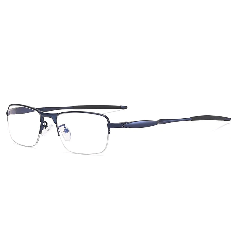 CCspace Unisex Semi-Rimless Small Square TR90 Titanium Eyeglasses 57236 - Lightweight & Durable Frame for Work, Reading, and Everyday Wear