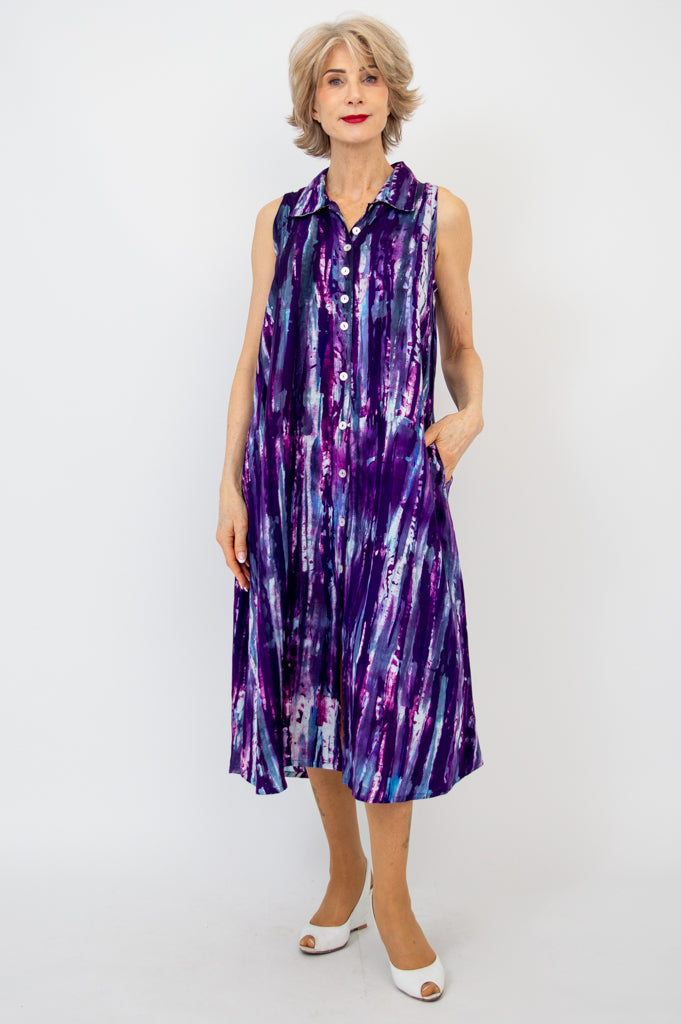 Cissy Women's Floral Print Dress in Plum Rays - Elegant & Comfortable for Casual Outings, Parties & Date Nights