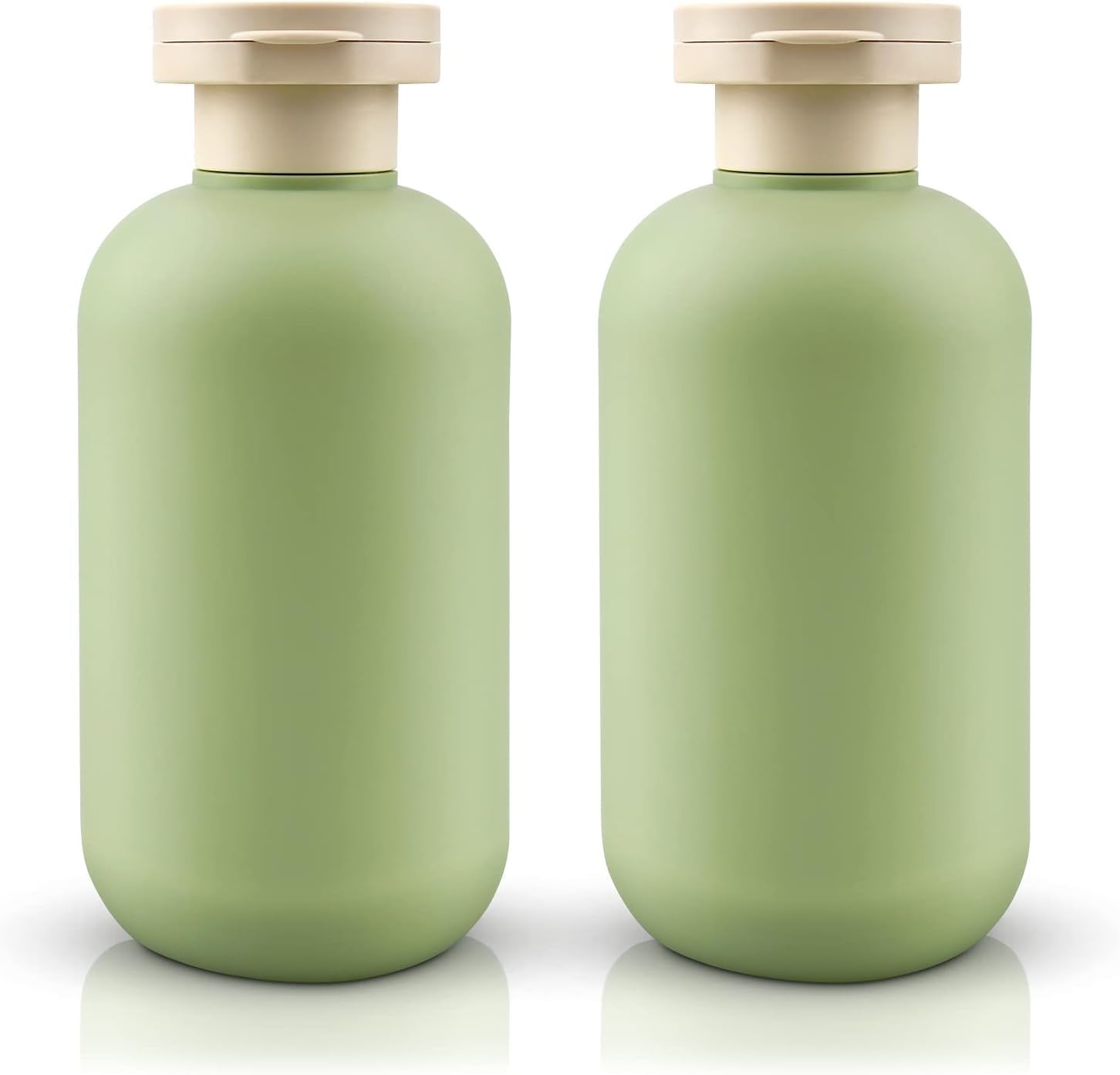 PiyuBind 2-Pack 300ml Travel Dispenser Bottles with Flip Cap - Refillable Plastic Squeeze Containers for Soap, Lotion, Cream - Perfect for Toiletries, Travel Kit & Home Organization