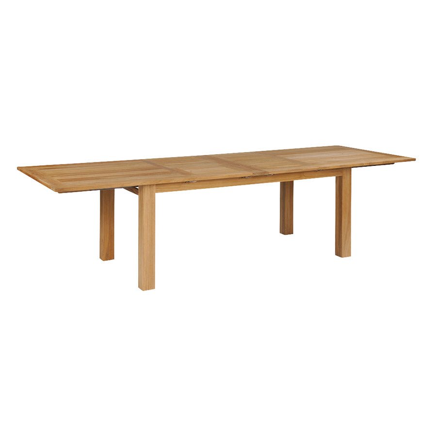Kingsley Bate Hyannis Extendable Dining Table - Solid Teak Wood Outdoor Patio Furniture for Garden, Deck, and Backyard Entertaining