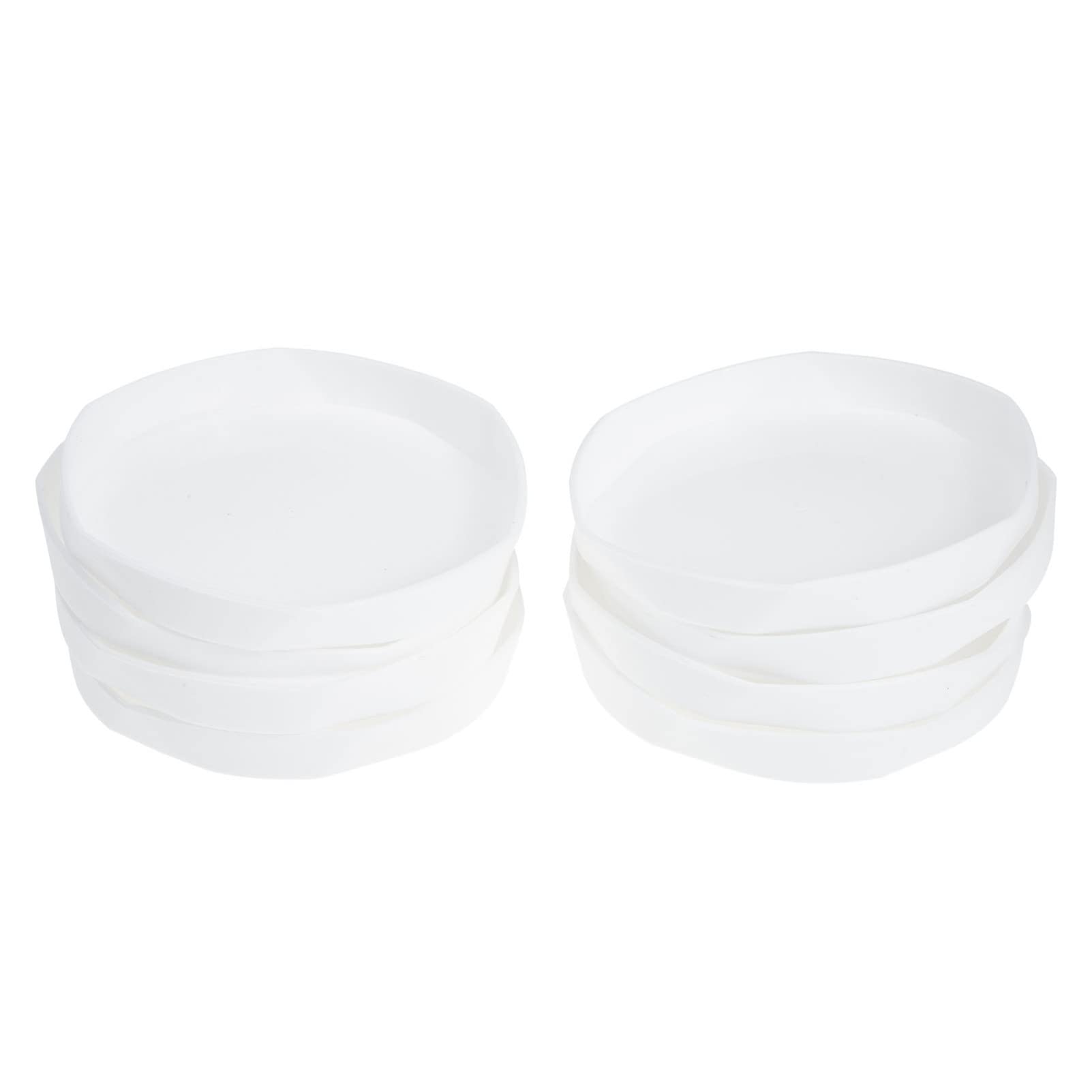 YARNOW 8-Piece Plastic Flower Pot Saucers - Plant Pot Drainage Trays for Indoor/Outdoor Use, Succulent & Bonsai Planters - Garden Supplies for Balcony, Patio, and Home Decor