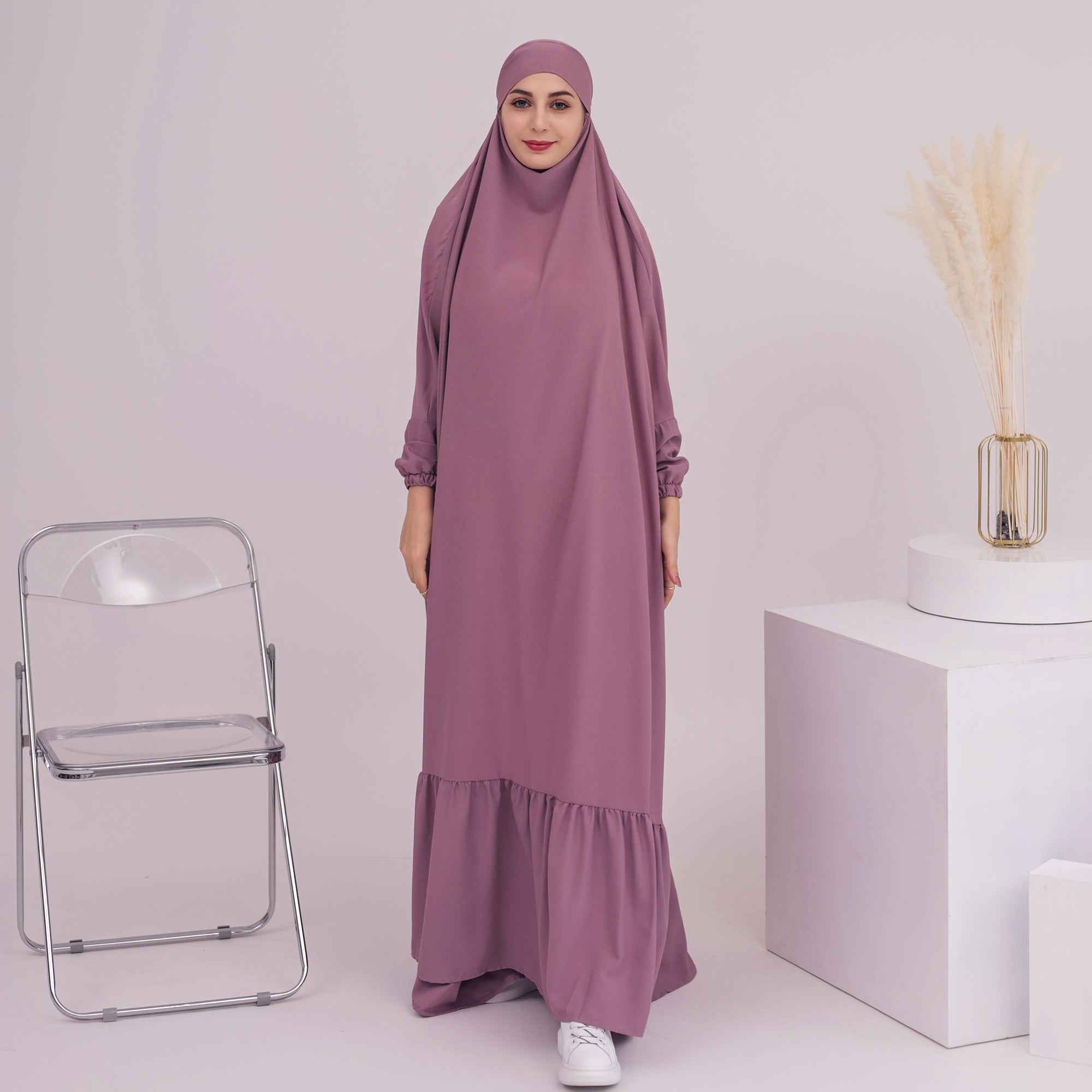 Anissa Jilbab Dust - Premium Muslim Hijab Scarf for Women - Perfect for Daily Wear, Prayer & Modest Fashion