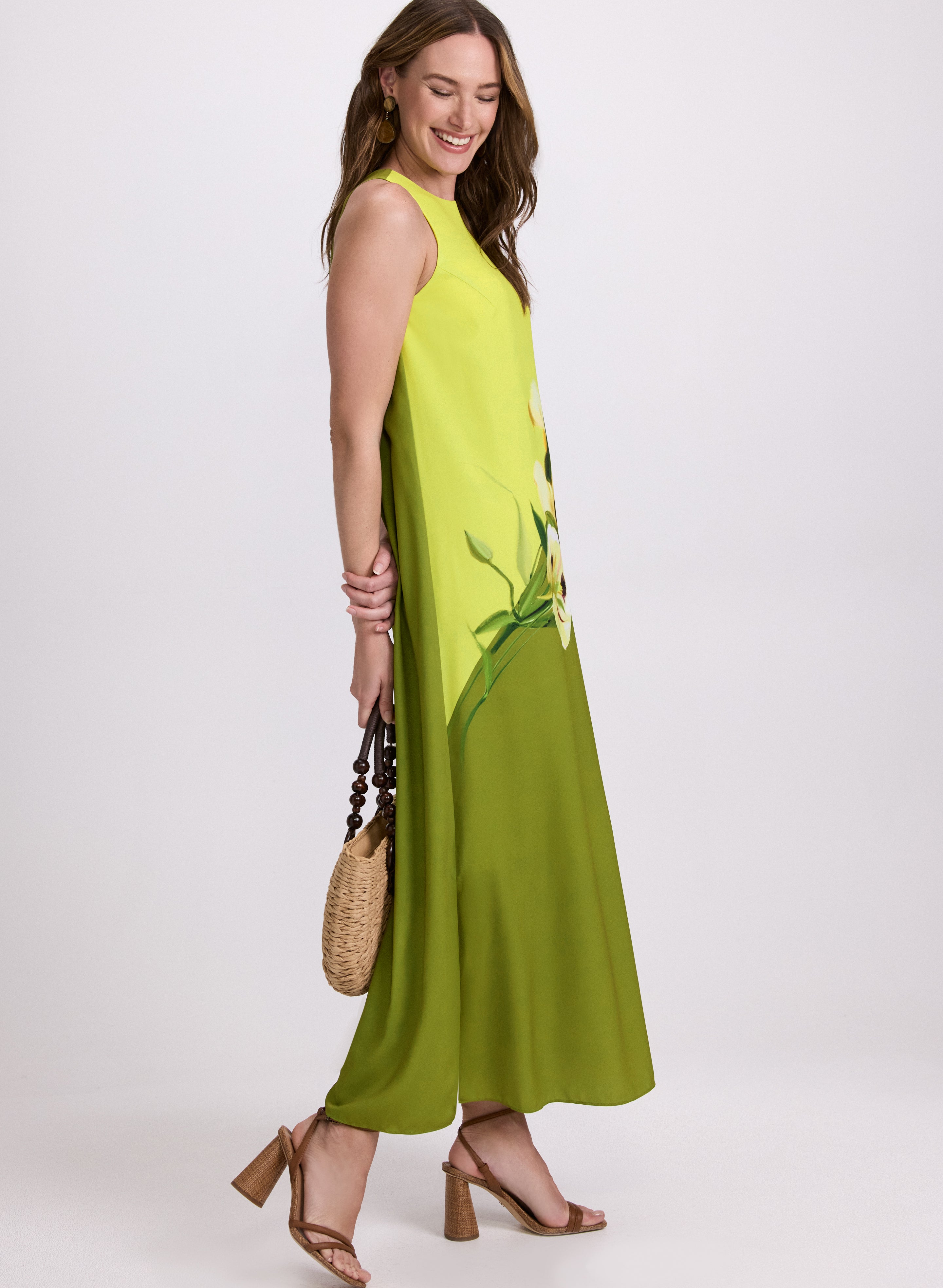 Floral Color Block Dress for Women - Stylish Summer Casual Dress for Beach, Party & Everyday Wear