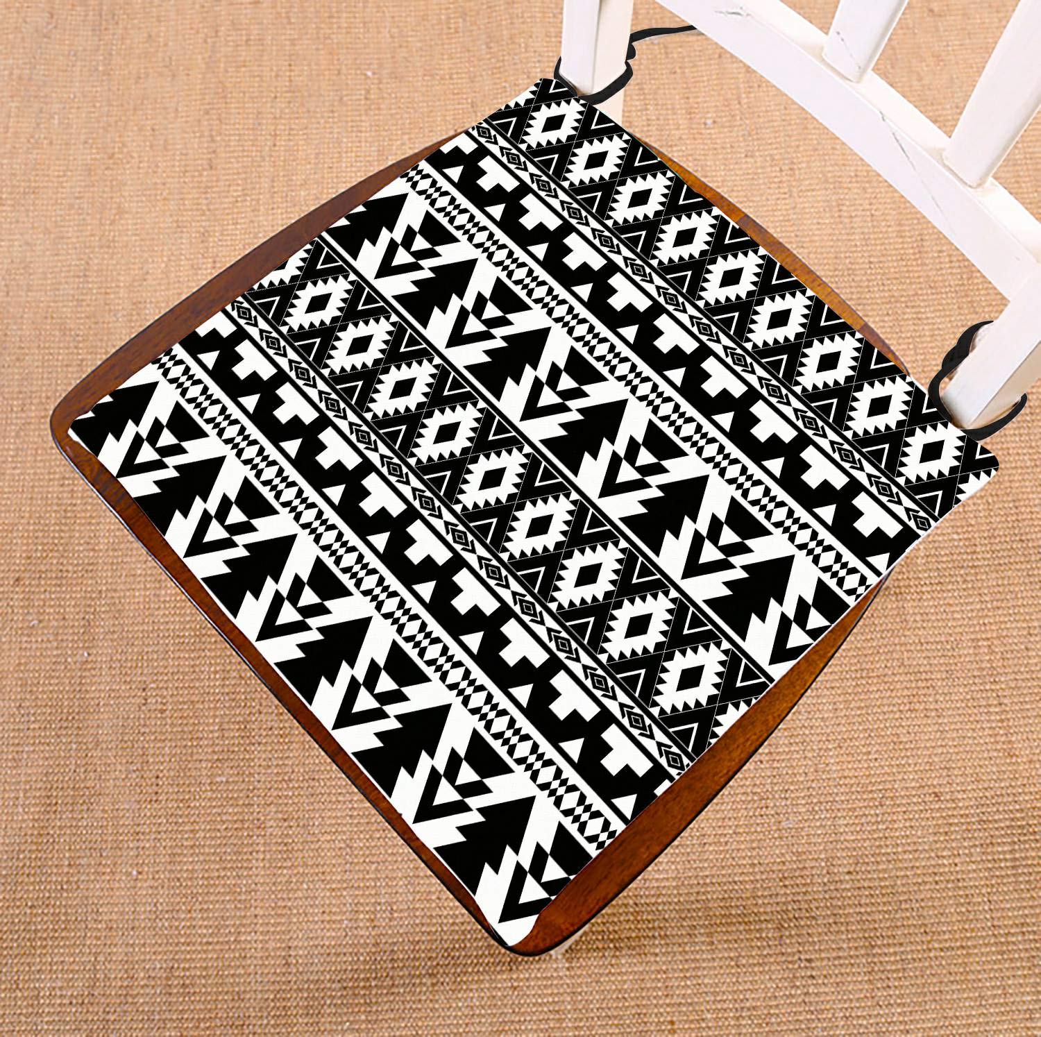 ECZJNT Black & White Boho Hippie Bed Runner Scarf - 20x95 Inch Bohemian Bedspread Decor for Queen King Beds - Perfect for Bedroom, Dorm, or Guest Room Styling