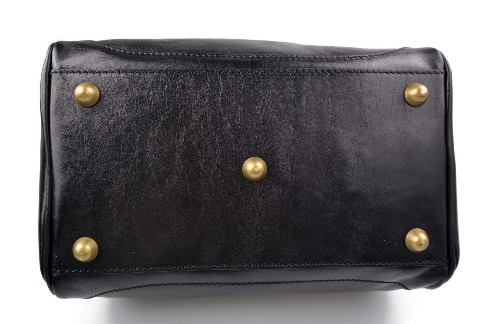 Stylish Italian Leather Doctor Bag for Women - Handheld & Shoulder Medical Purse in Black | Perfect for Work, Travel & Everyday Use