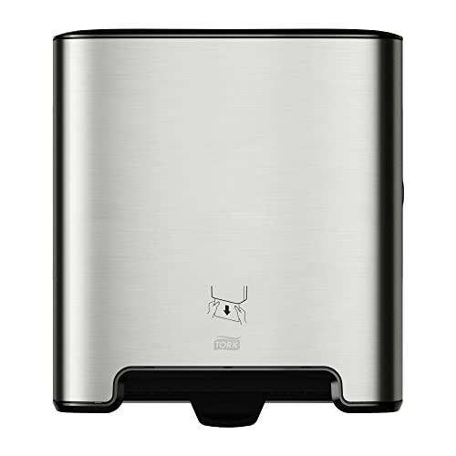 Tork Matic Paper Hand Towel Roll Dispenser - Stainless Steel H1, Single Sheet Dispenser for Restrooms & Kitchens, Commercial & Office Use (Model 461002)