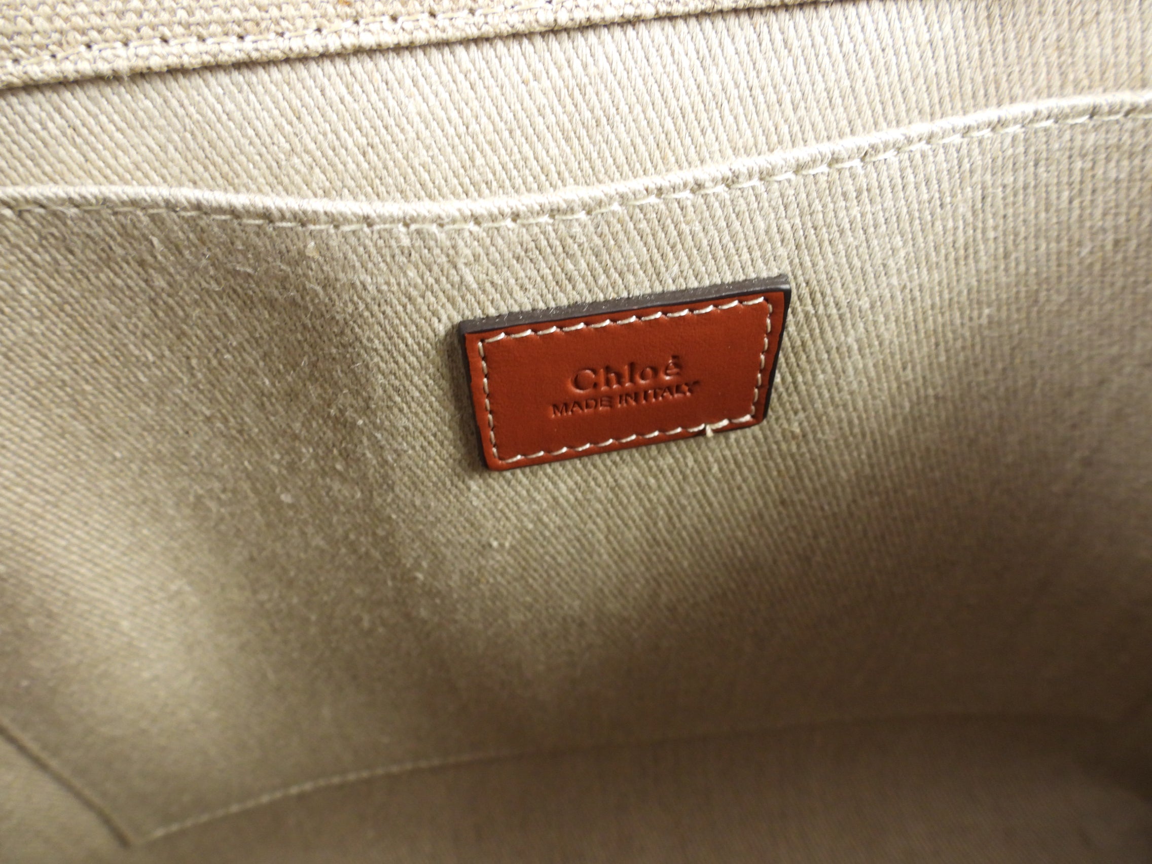 Chloe Medium Woody Canvas Tote Bag with Logo - Stylish & Spacious Handbag for Women, Perfect for Work, Travel & Everyday Use