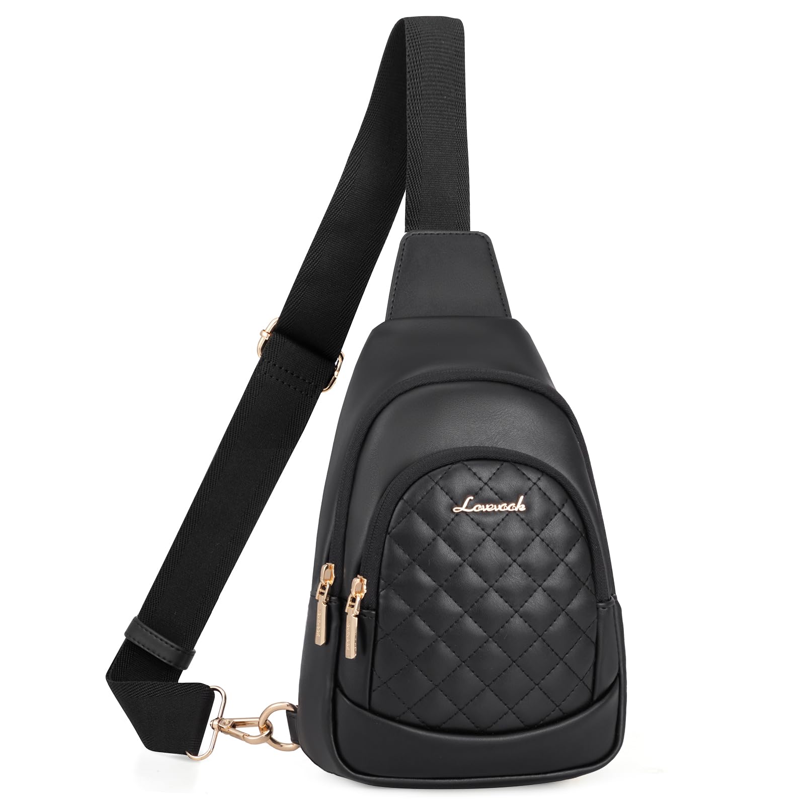 LOVEVOOK Women's Leather Crossbody Sling Bag with Detachable Strap - Fashionable Shoulder Purse for Daily Use, Travel & Shopping