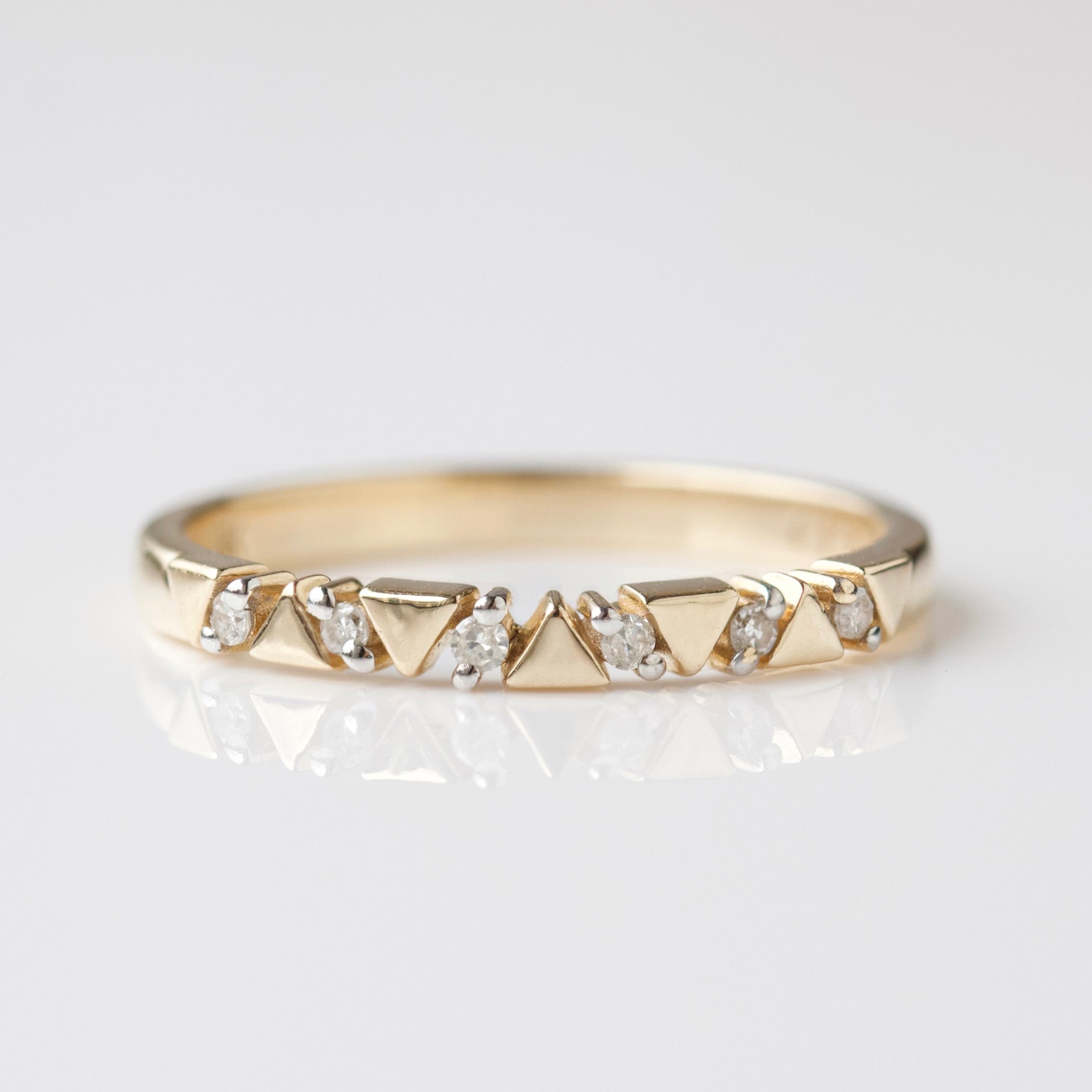 Diamond Unity Ring for Women - Elegant 14K Gold Plated Wedding Band, Promise Ring, or Anniversary Gift - Perfect for Engagements, Weddings & Special Occasions