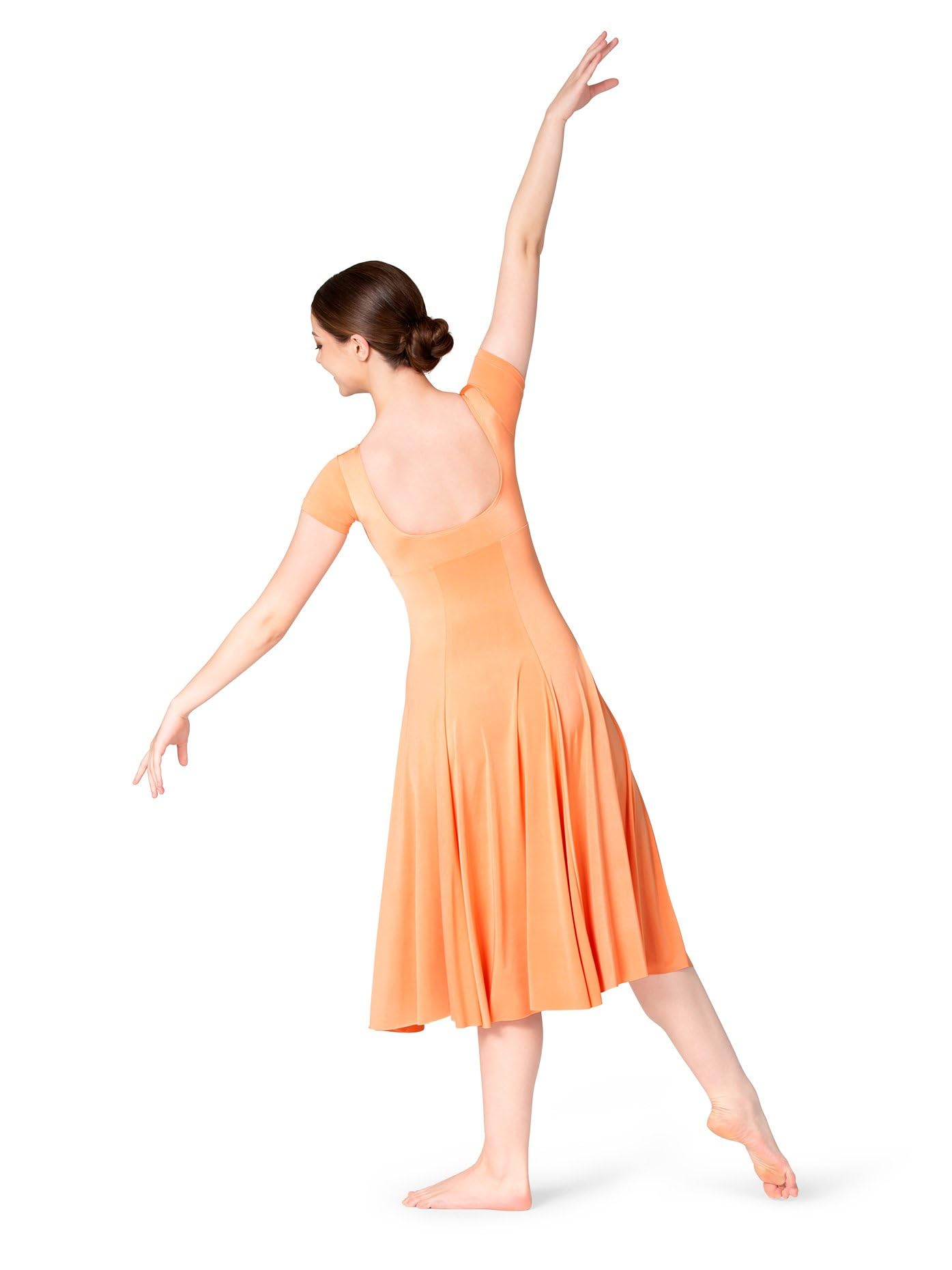 Women's Short Sleeve Lyrical Dress - Flowy Summer Dress for Casual Wear, Beach Cover Up & Music Festival Outfit