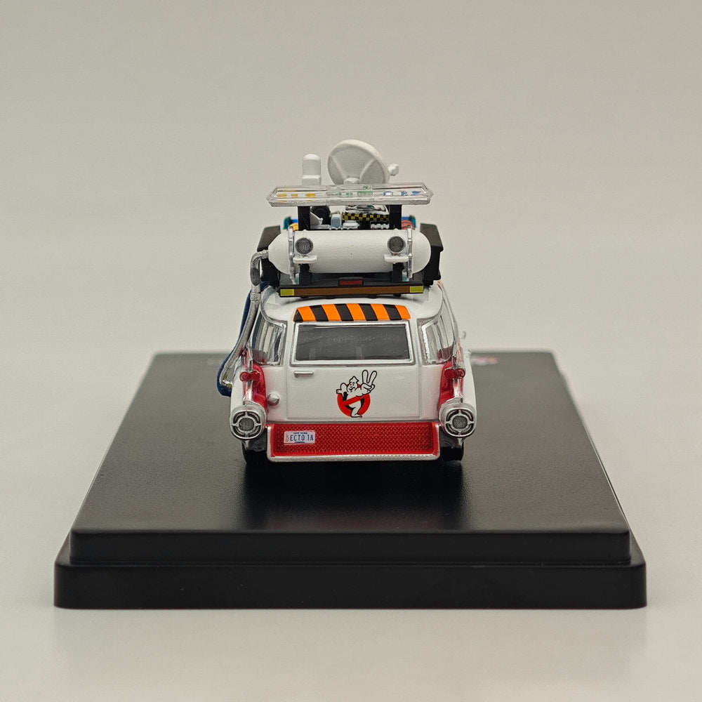 1/64 Scale YS Cadillac Ghostbusters ECTO-1A Diecast Model Car - Highly Detailed Collectible Miniature for Movie Fans & Car Enthusiasts - Perfect for Display, Gifts, and Ghostbusters Memorabilia Collections