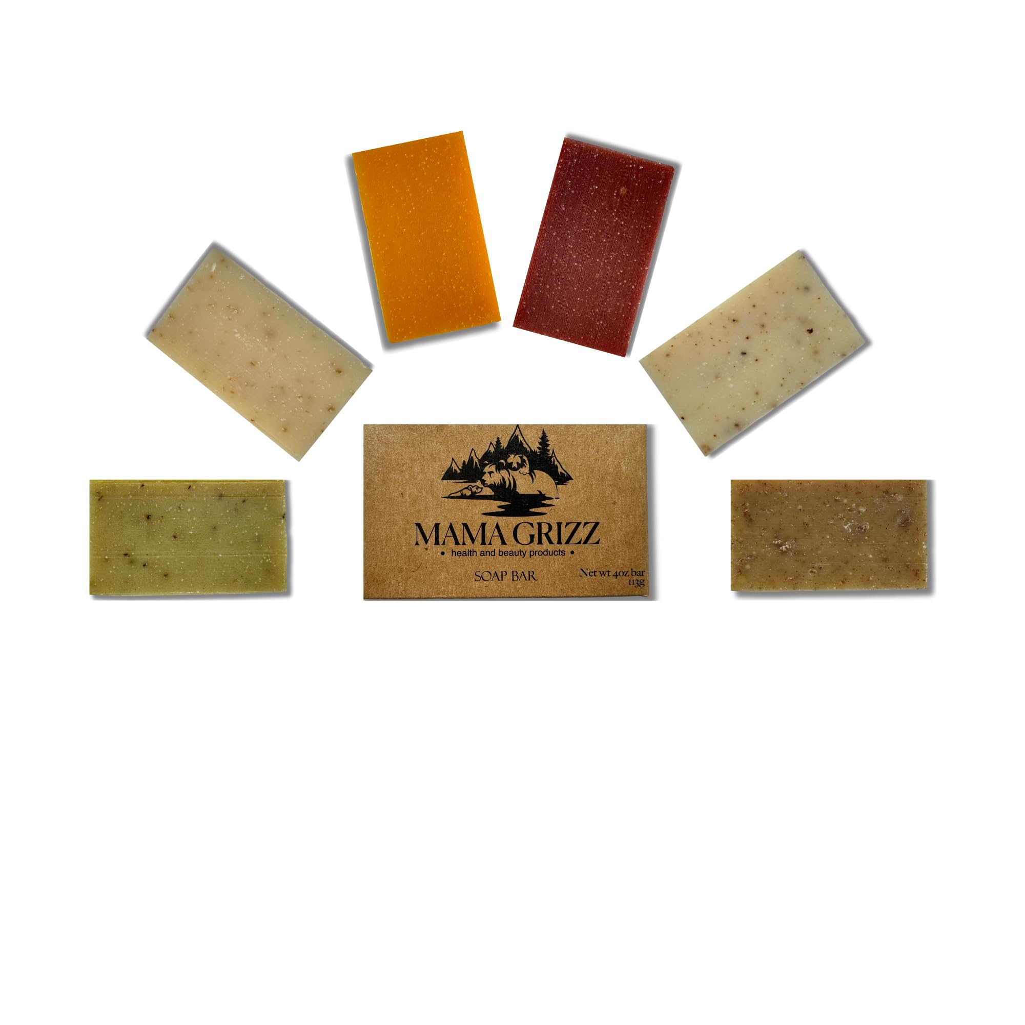 MAMA GRIZZ Organic Shea Honey Oat Soap Bar - Natural Brightening & Smoothing for Face & Body - Made in Montana - Perfect for Sensitive Skin Care