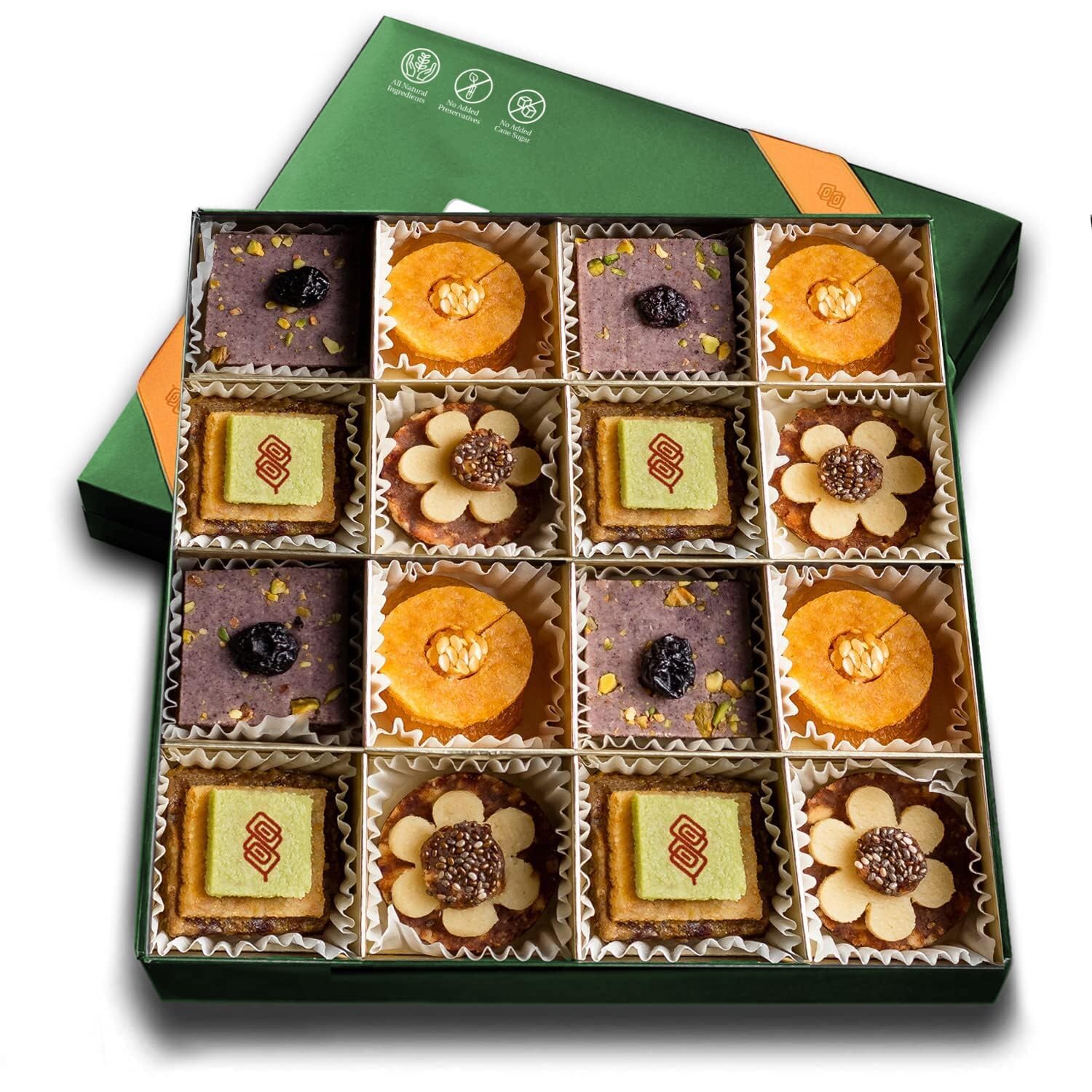 Laumière Gourmet Fruits - Superfood Parfait Collection (16 Pcs Square) - Healthy Dried Fruit Gift Basket - No Added Sugar, Gluten Free, Vegan - Perfect for Gifting, Snacking & Healthy Lifestyle