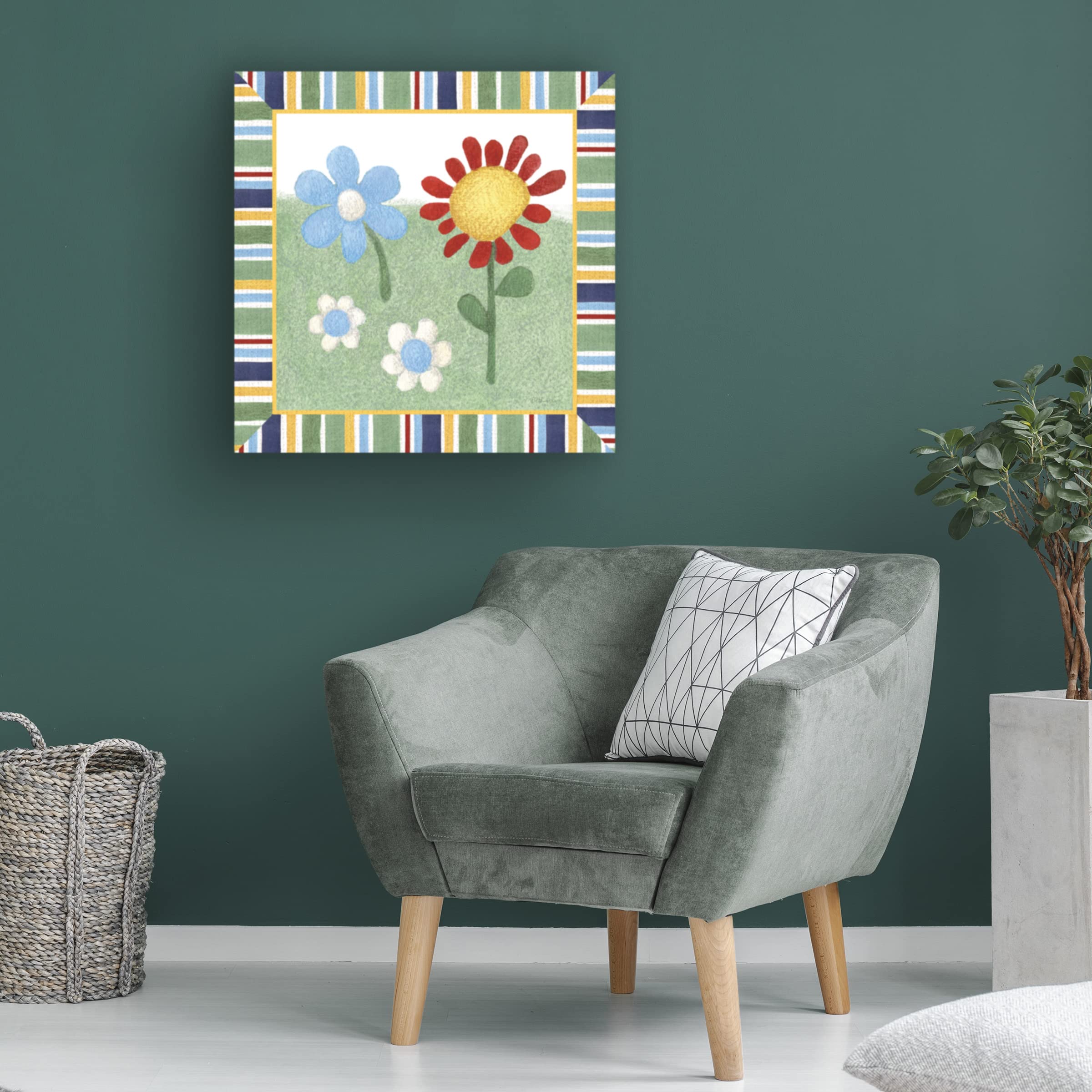 Trademark Fine Art 'Sheep in the Meadow' Canvas Wall Art Print by Phyllis Adams - Perfect for Living Room, Bedroom & Office Decor