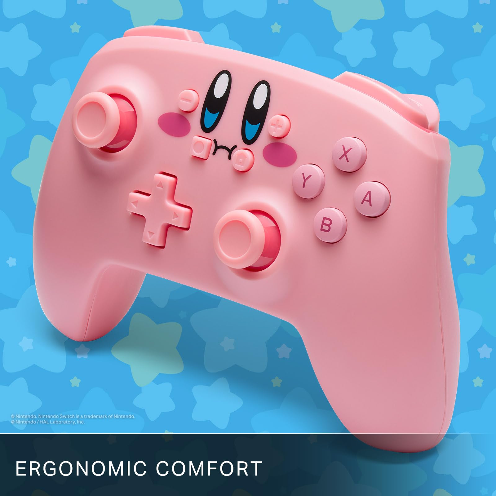 PowerA Wireless Controller for Nintendo Switch – Kirby Mouthful | Compatible with Nintendo Switch OLED & Lite | Bluetooth Gamepad with Motion Controls | Officially Licensed | Perfect for Multiplayer Gaming & Family Fun