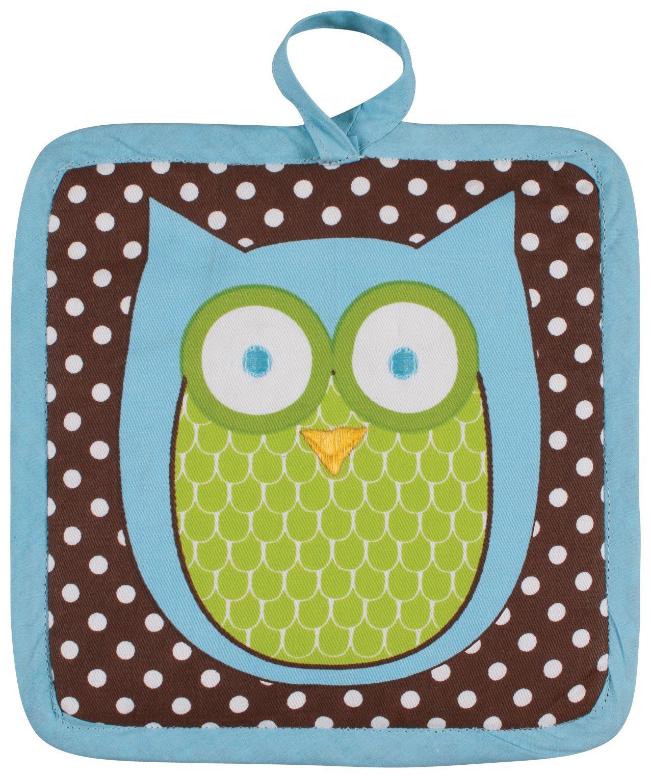 KAF Home Hoot Stuff Pot Holder - Heat Resistant 100% Cotton Oven Mitt for Kitchen Cooking & Baking - Machine Washable for Easy Cleaning - Perfect for Grilling, Serving Hot Dishes & Protecting Hands