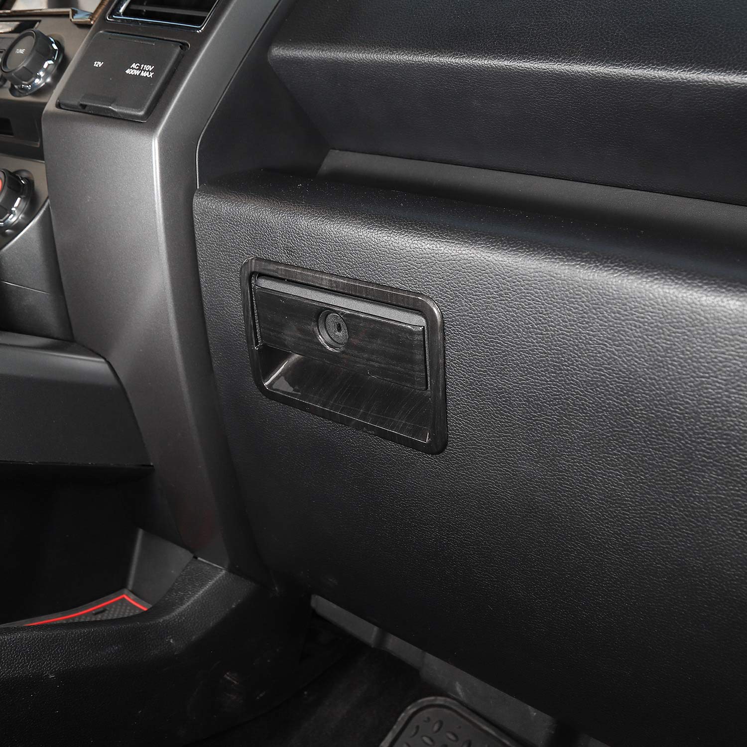 Ford F150 2015-2017 Car Co-Pilot Storage Box | Black Interior Organizer with Handle Cover Trim | Perfect for Road Trips & Daily Commute Accessories