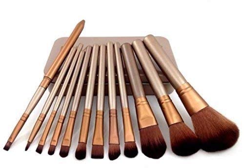 **Professional 12-Piece Starvis Makeup Brush Set (Gold) – Soft Bristles for Flawless Foundation, Blending, Contouring & Eyeshadow – Perfect for Daily Makeup & Professional Artists**