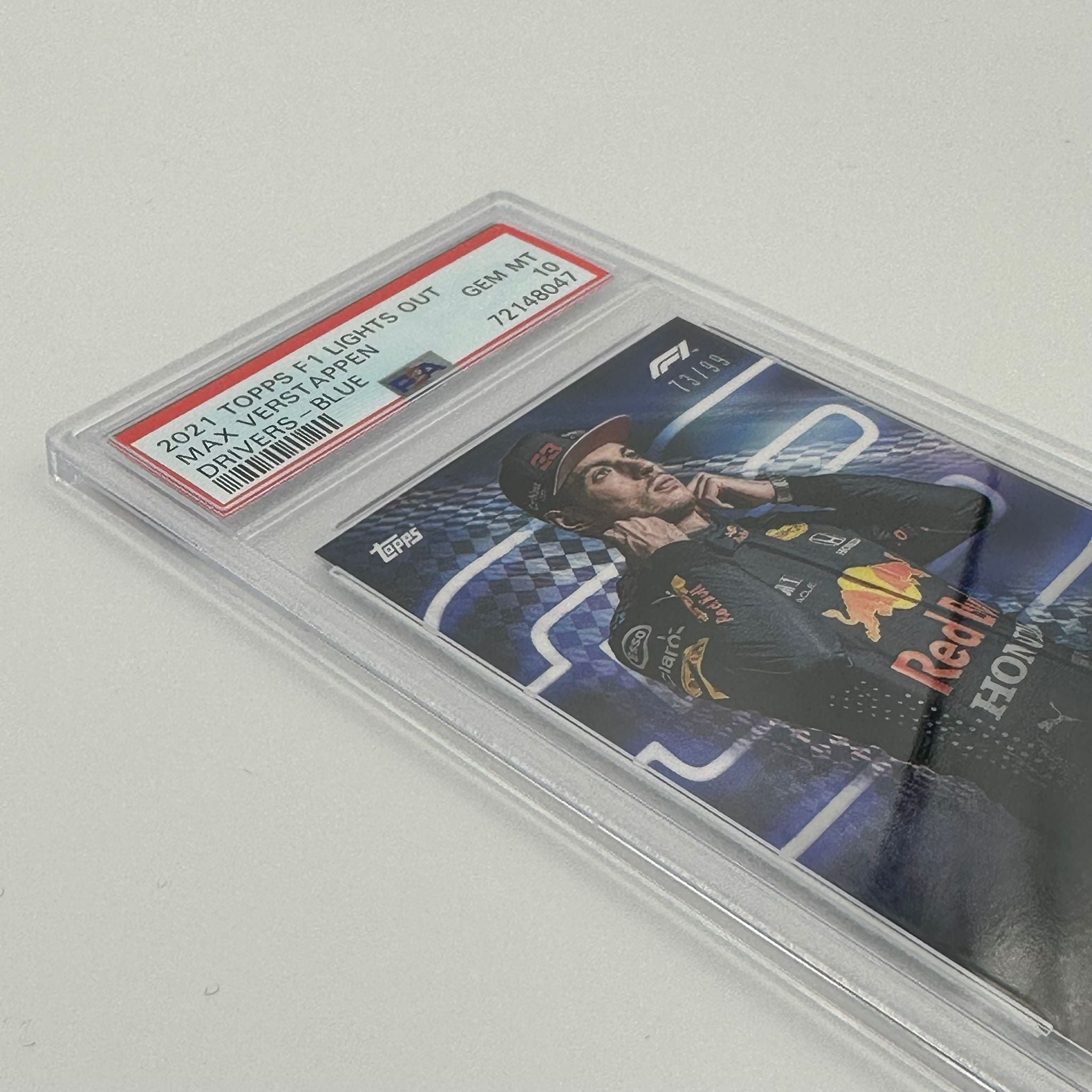 PSA 10 Graded 73/99 Max Verstappen Blue Parallel Racing Card - Perfect for Collectors, Sports Memorabilia Enthusiasts & Formula 1 Fans