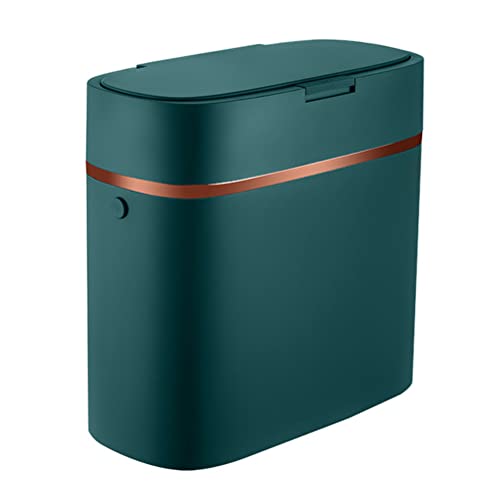ULTNICE Step-On Trash Can with Lid, 13 Gallon Stainless Steel Garbage Bin for Kitchen, Bathroom, Office - Hands-Free Press-Type Design for Easy Disposal & Odor Control