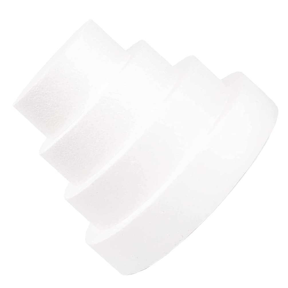 DOITOOL 4-Tier Round Foam Cake Dummies Set for Wedding & Decorating (6, 8, 10, 12 Inch White) - Perfect for Cake Decorating Practice, Wedding Displays & Arts & Crafts Projects