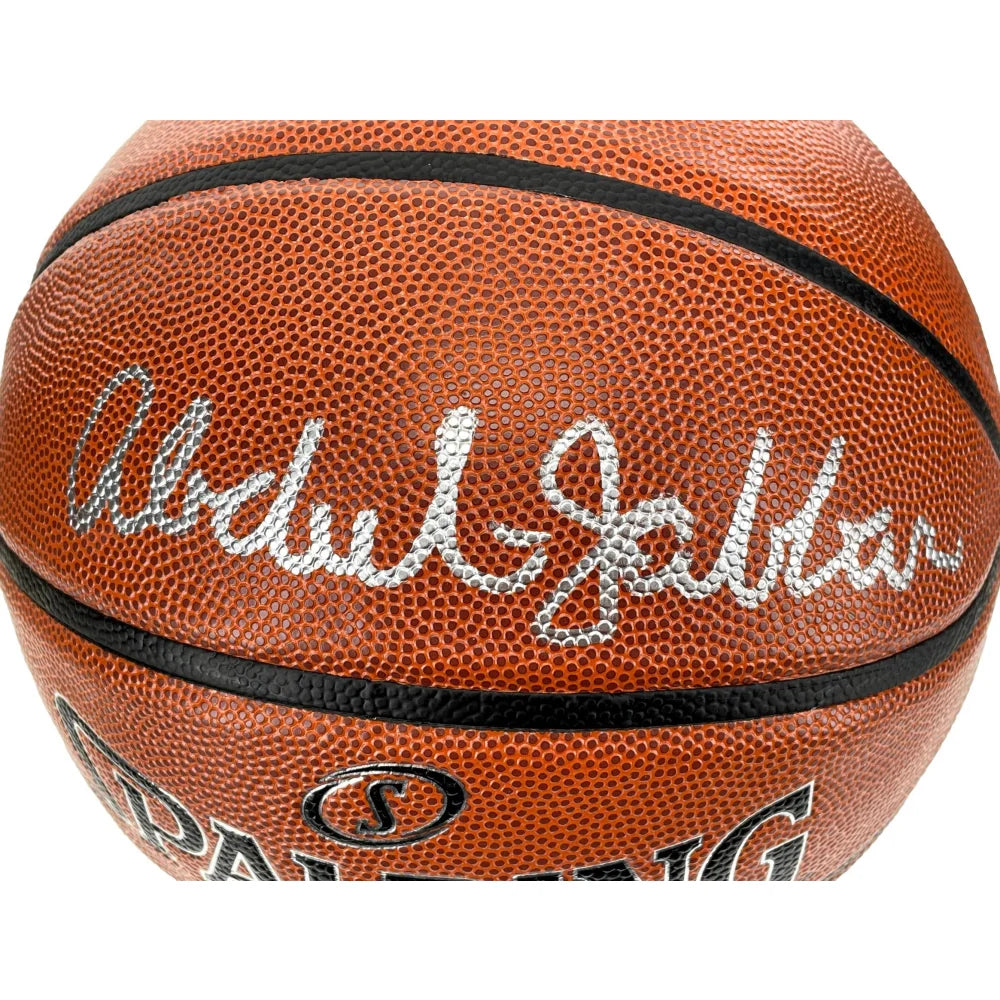 Kareem Abdul-Jabbar Autographed NBA Basketball - JSA Certified COA - Signed LA Lakers & Milwaukee Bucks Memorabilia - Perfect for Sports Collectors, Man Cave Decor, and Gift for Basketball Fans