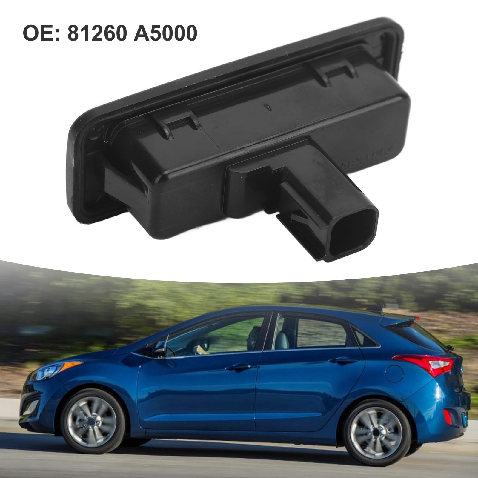 Elantra GT 2013-2017 Trunk Lid Lock Release Button & Handle 81260 - OEM Replacement Tailgate Switch for Hyundai - Perfect for Car Maintenance & Emergency Access