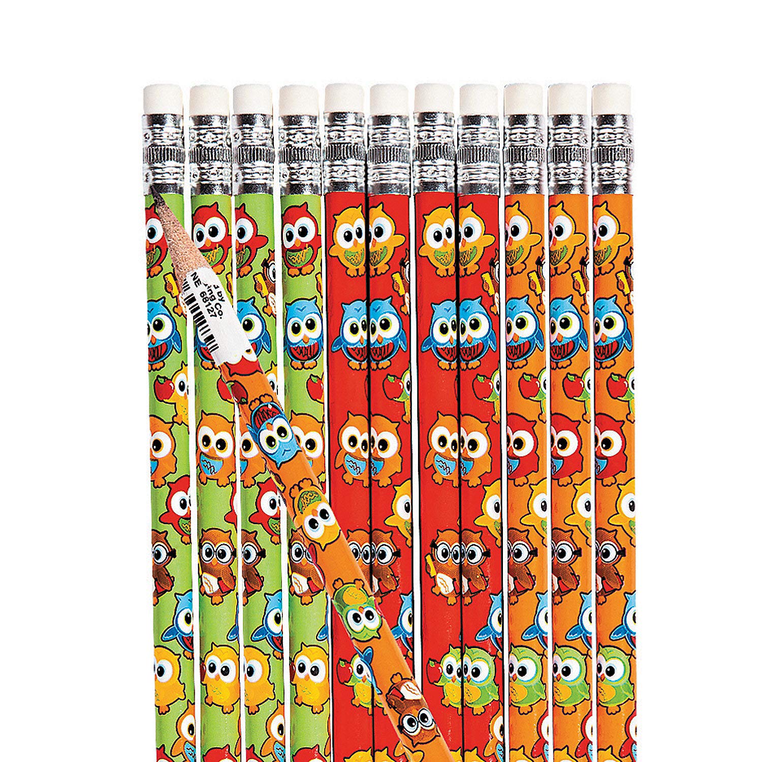 Fun Express Owl School Pencils - 24-Pack Printed Pencils for Students, Teachers & Office Use - Back to School Supplies, Classroom Essentials & Gift Ideas