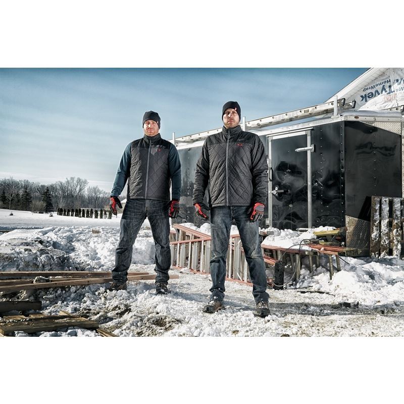303B 21S M12 12V Lithium-Ion Cordless Heated AXIS Vest Kit - Black - Winter Workwear for Outdoor Construction, Hunting & Cold Weather Activities