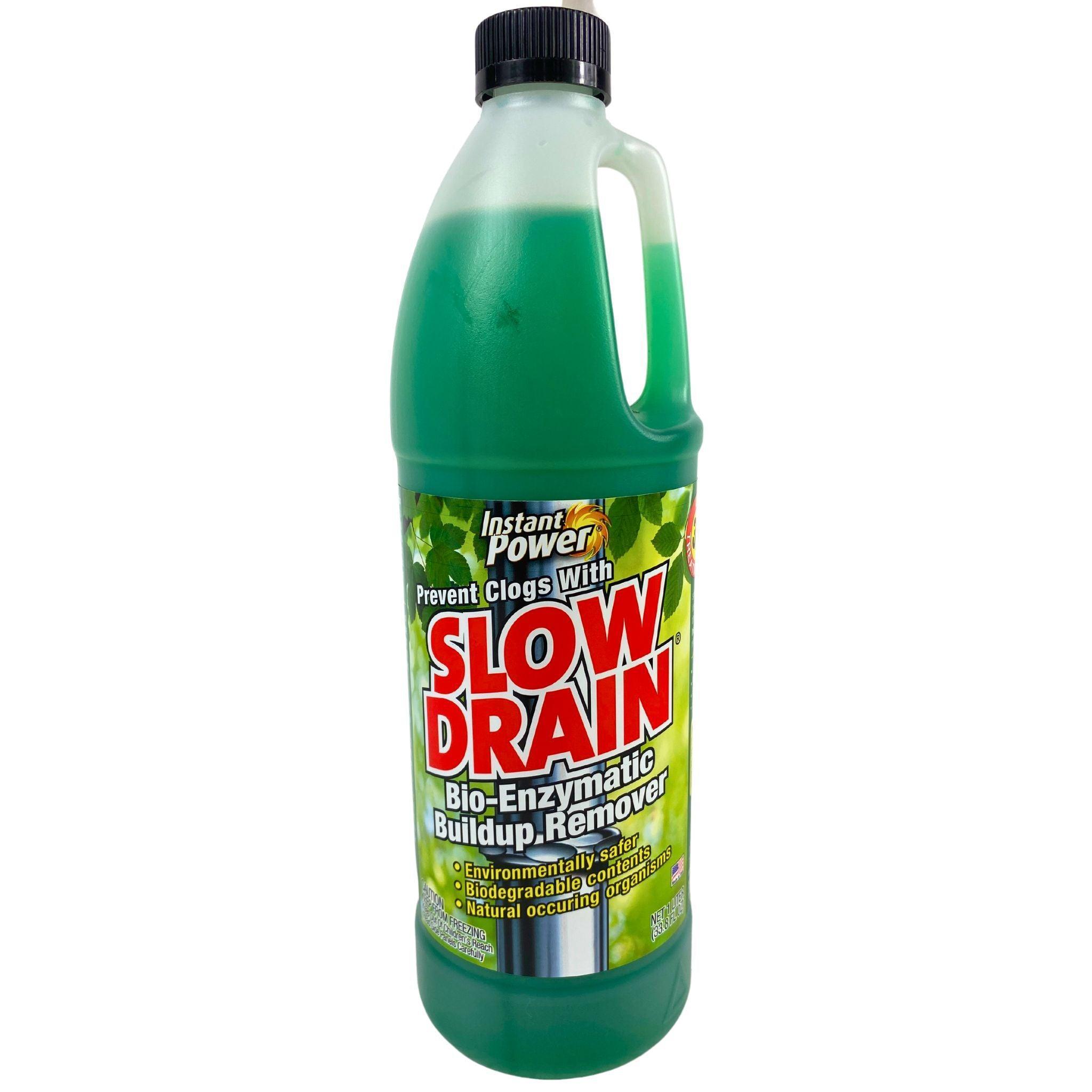 Slow Drain Bio Enzymatic Buildup Remover 33.8oz (45 Pack) - Prevent Clogs & Clean Pipes - Perfect for Kitchen Sinks, Bathroom Drains & Shower Tubs
