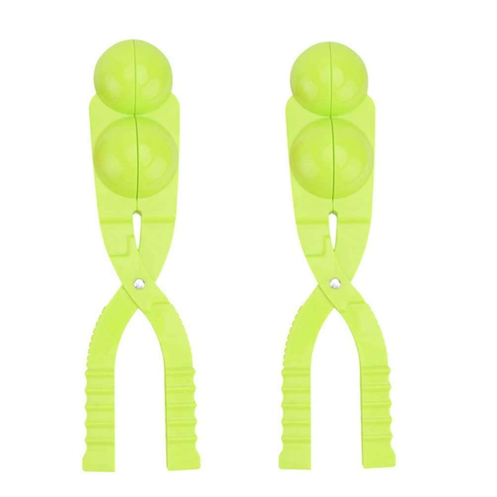 Toyvian 2-Pack Snowball Maker Kit with Ergonomic Handles - Winter Snow Ball Toys for Kids & Adults - Perfect for Outdoor Snowball Fights, Indoor Winter Parties & Family Fun Activities (Assorted Colors)