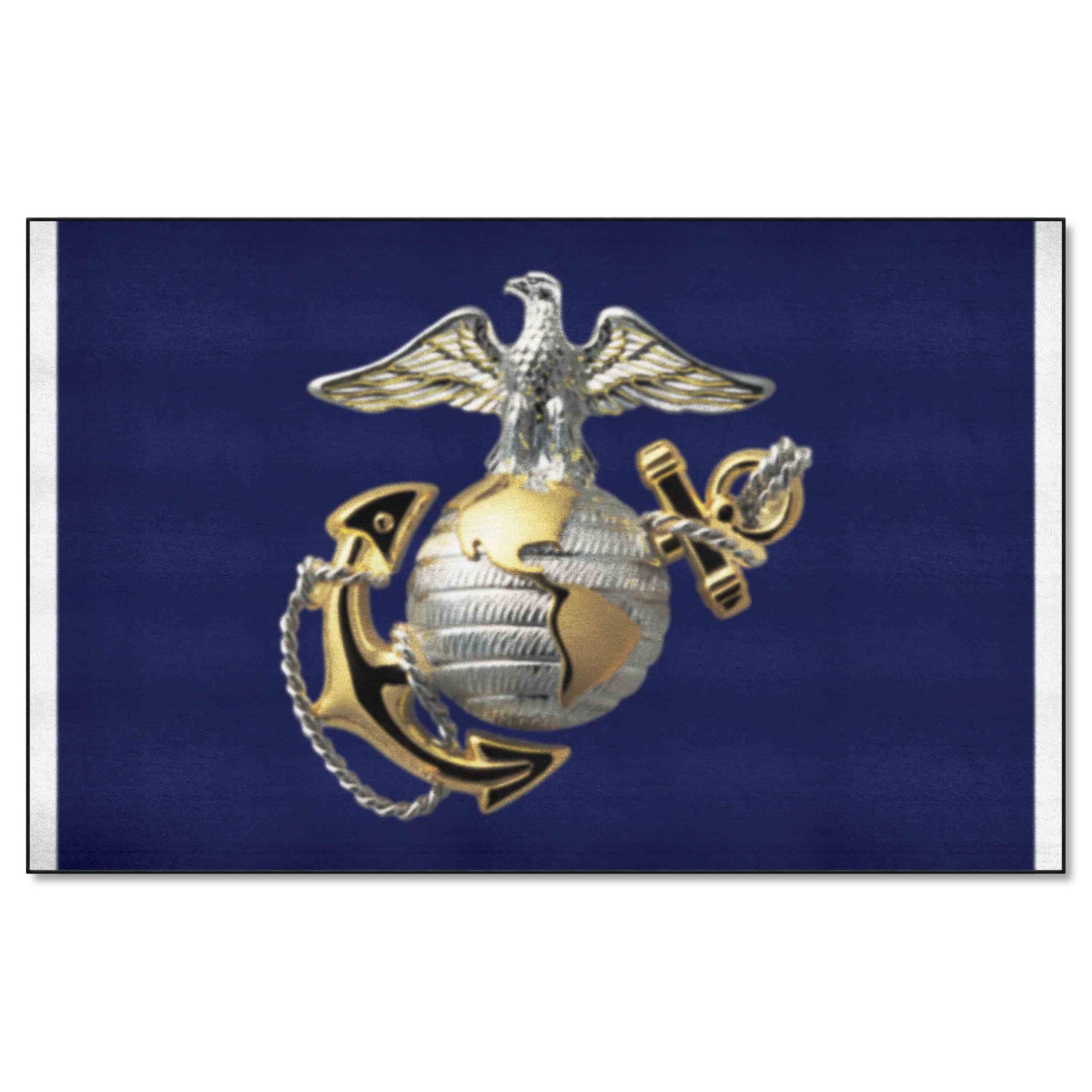 FANMATS 25143 U.S. Marines Ulti-Mat Rug - 5ft x 8ft Navy Blue | Premium Sports Fan Area Rug, Durable Home Decor & Tailgating Mat for Game Rooms, Man Caves & Outdoor Events