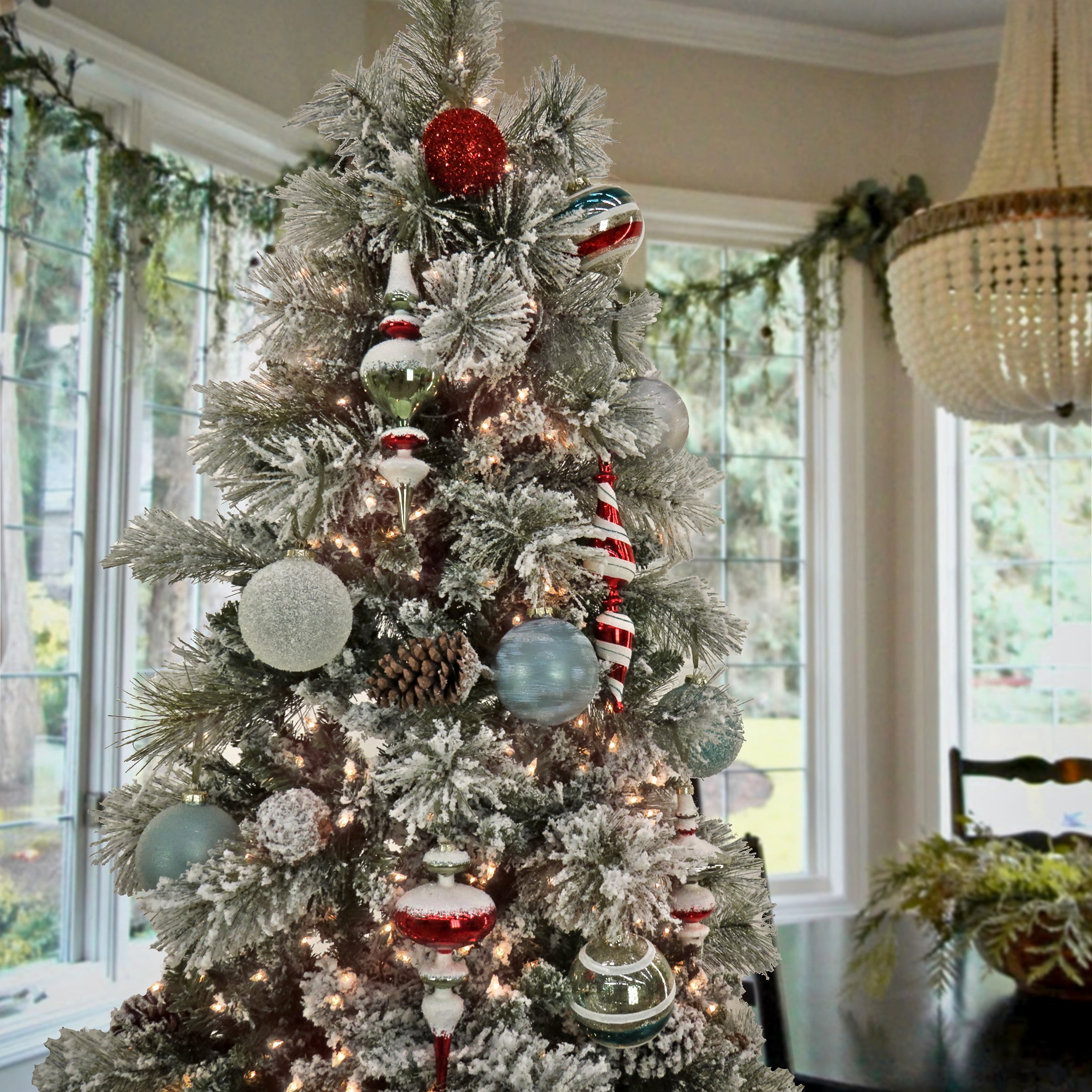 24-Piece HGTV Home Collection Nostalgic Traditions Christmas Ornaments - Perfect for Holiday Tree Decorating and Festive Home Décor