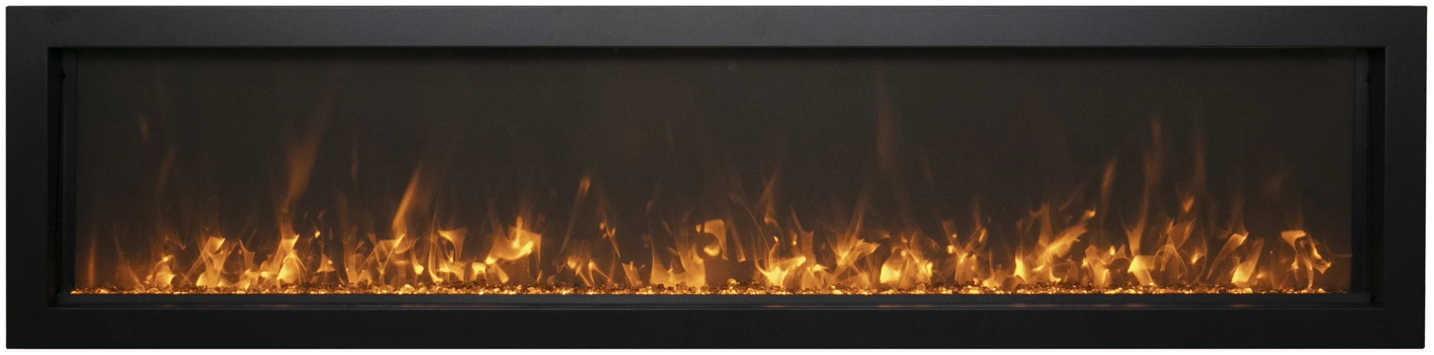 Amantii SYM SLIM 42 Inch Symmetry Smart Extra Slim Electric Fireplace - Modern Heating Solution for Living Room, Bedroom & Office Spaces