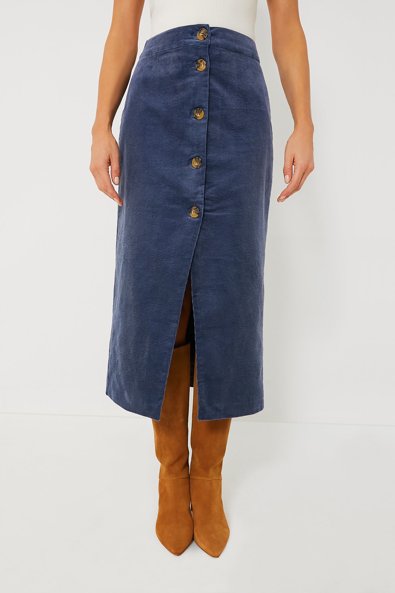 Blue Tilda Skirt for Women | Flowy Midi Skirt with Elastic Waist | Perfect for Summer Outfits, Beach Vacations & Boho Fashion