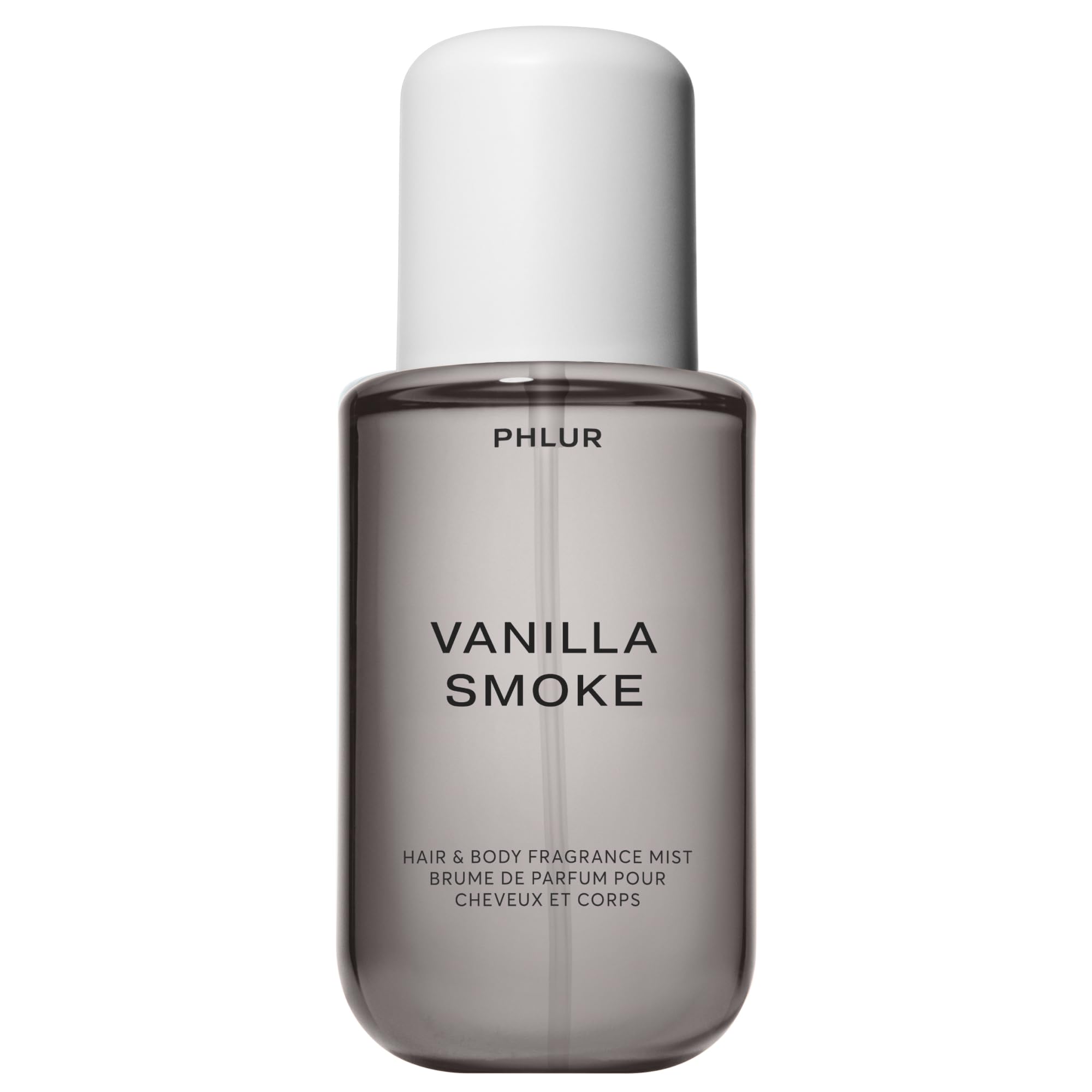 PHLUR Vanilla Smoke Body Mist for Women & Men - Cashmere Vanilla Scent with Pink Pepper, Bergamot, Tonka Bean & Incense - 8 Fl Oz Hair & Body Fragrance Spray - Perfect for Date Nights, Work & Everyday Wear