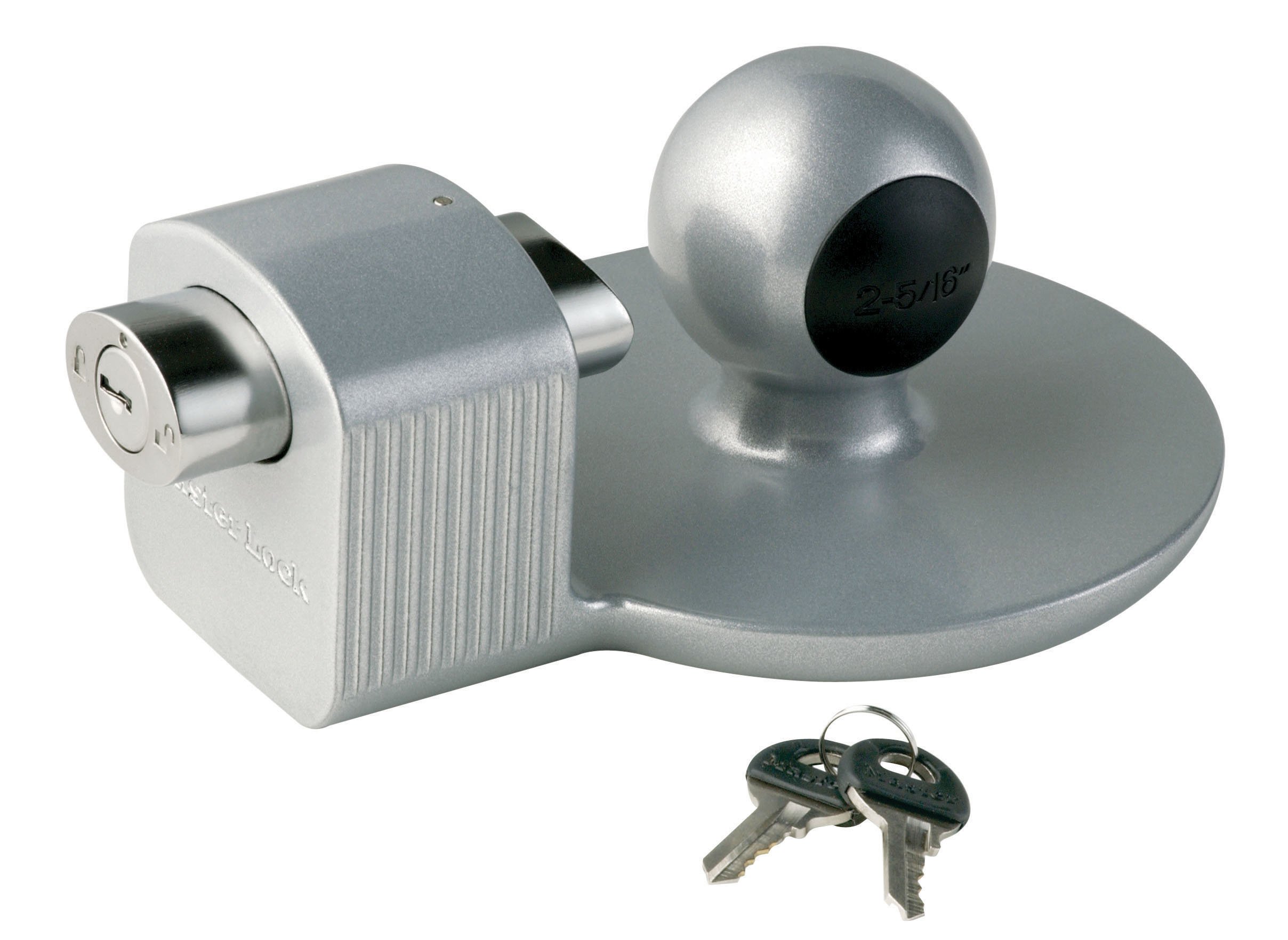 Master Lock 378DAT Trailer Coupler Lock - Heavy Duty Security for 2-5/16 Inch Couplers | Silver Finish | Perfect for Trailers, RVs & Boat Storage
