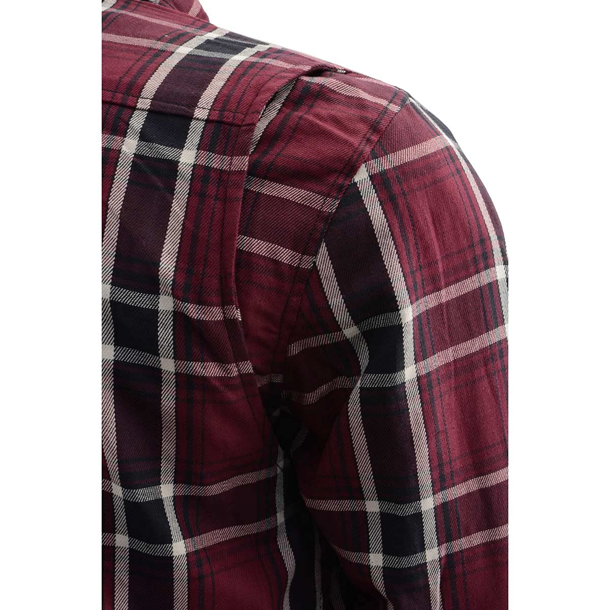 Milwaukee Leather MPM1640 Men's Plaid Flannel Biker Shirt with CE Approved Armor - Aramid Fiber Reinforced for Motorcycle Riding & Outdoor Adventures