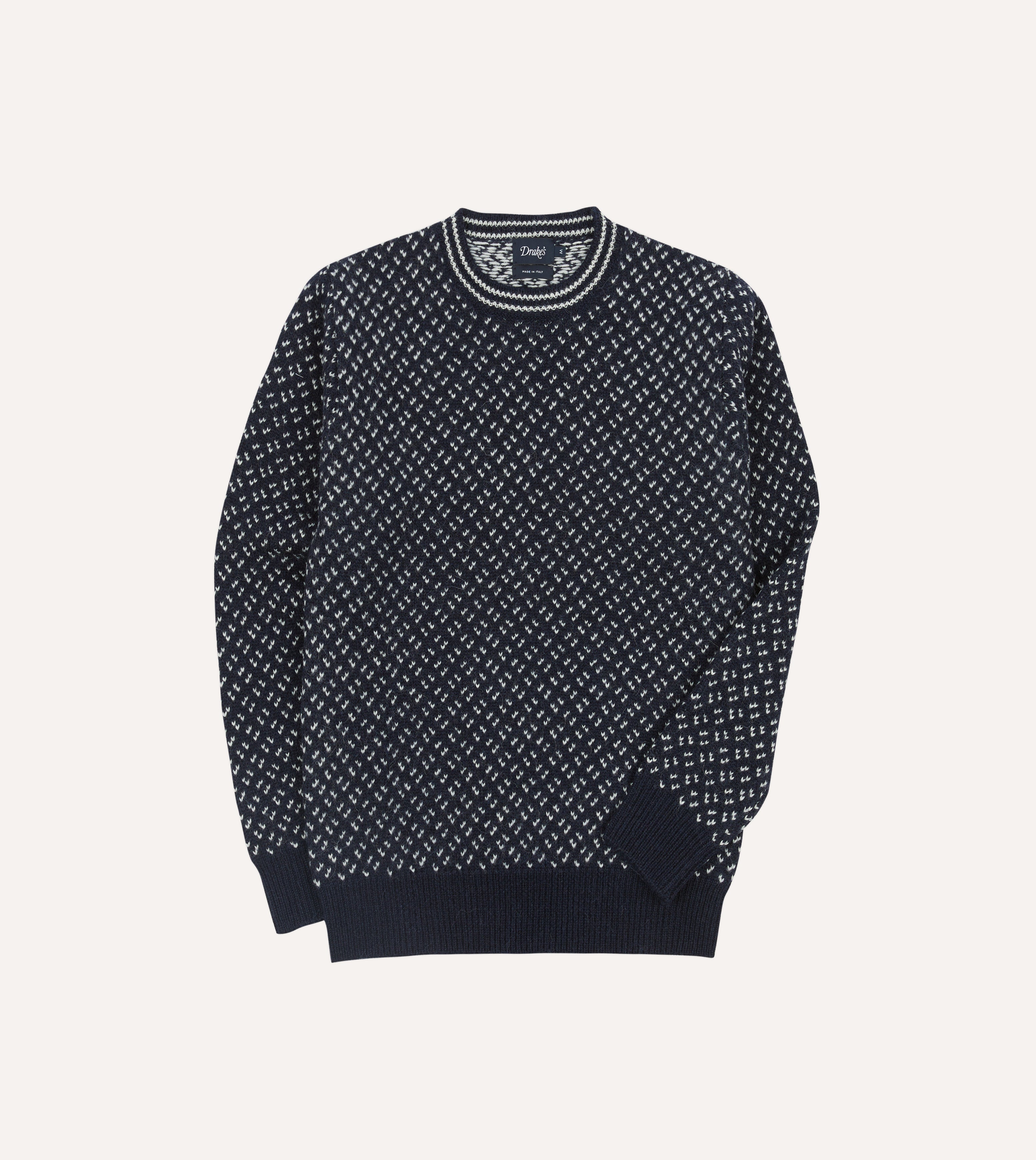 Premium Norwegian Birdseye Wool Alpaca Blend Crew Neck Sweater for Men - Warm Winter Knitwear for Outdoor Adventures & Casual Office Wear
