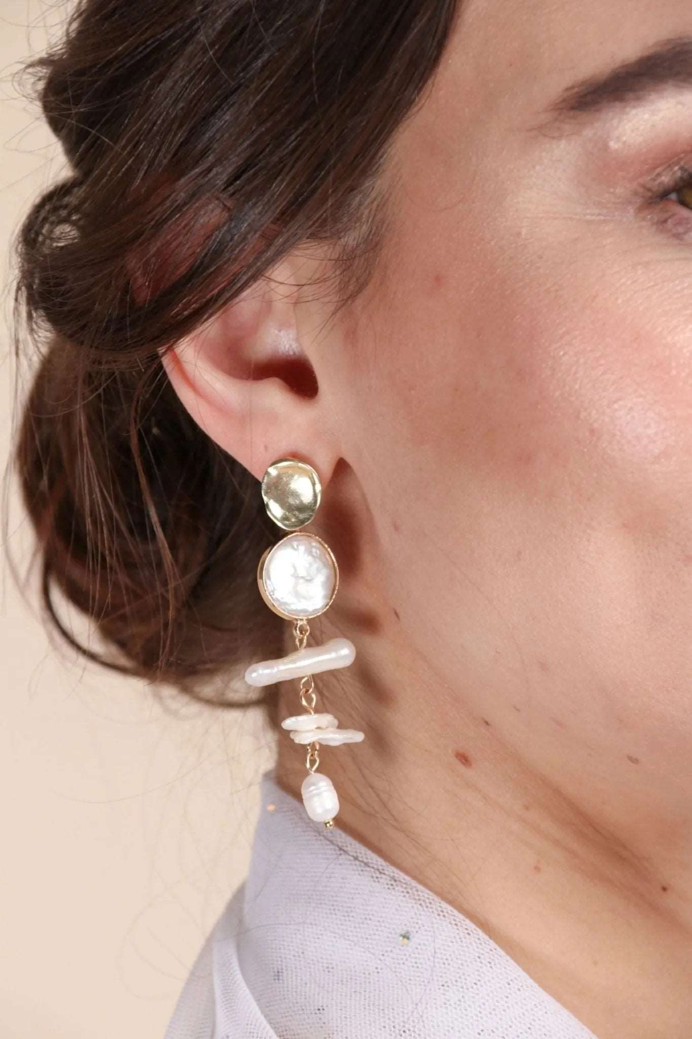 Exquisite Baroque Pearl Drop Statement Earrings for Women – Elegant Dangle Jewelry for Weddings, Parties & Special Occasions