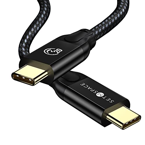 SETMSPACE 20Gbps USB C to USB C Fast Charging Cable 100W 6.6ft - 4K@60Hz Video Output with E-Marker - Compatible with Google Pixel, MacBook Pro, Nintendo Switch - Perfect for Fast Charging & HD Video Streaming