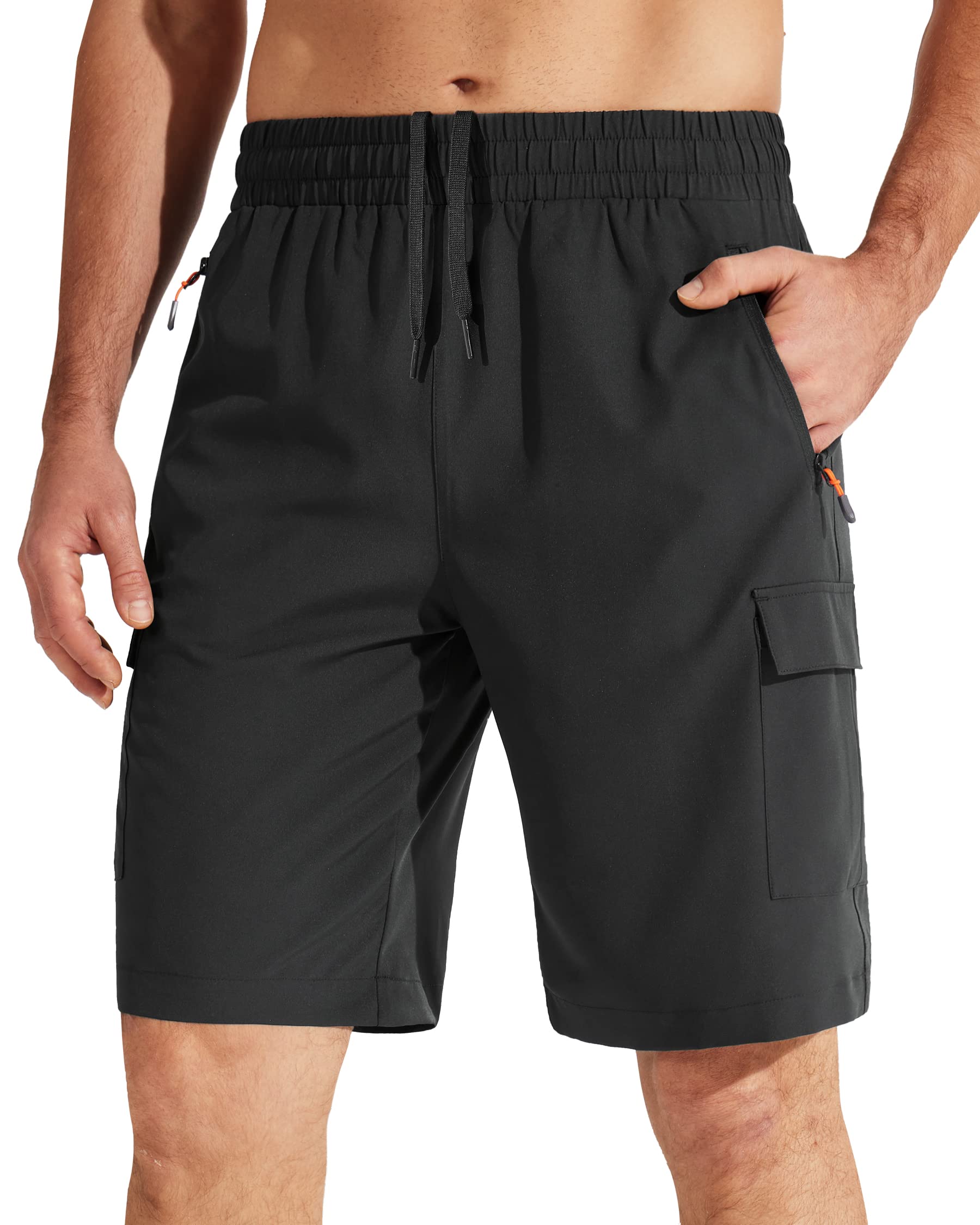 **Libin Men's Hiking Cargo Shorts - Lightweight Quick-Dry Athletic Shorts for Golf, Outdoor & Active Wear - Zipper Pockets for Secure Storage - Perfect for Hiking, Camping & Travel**