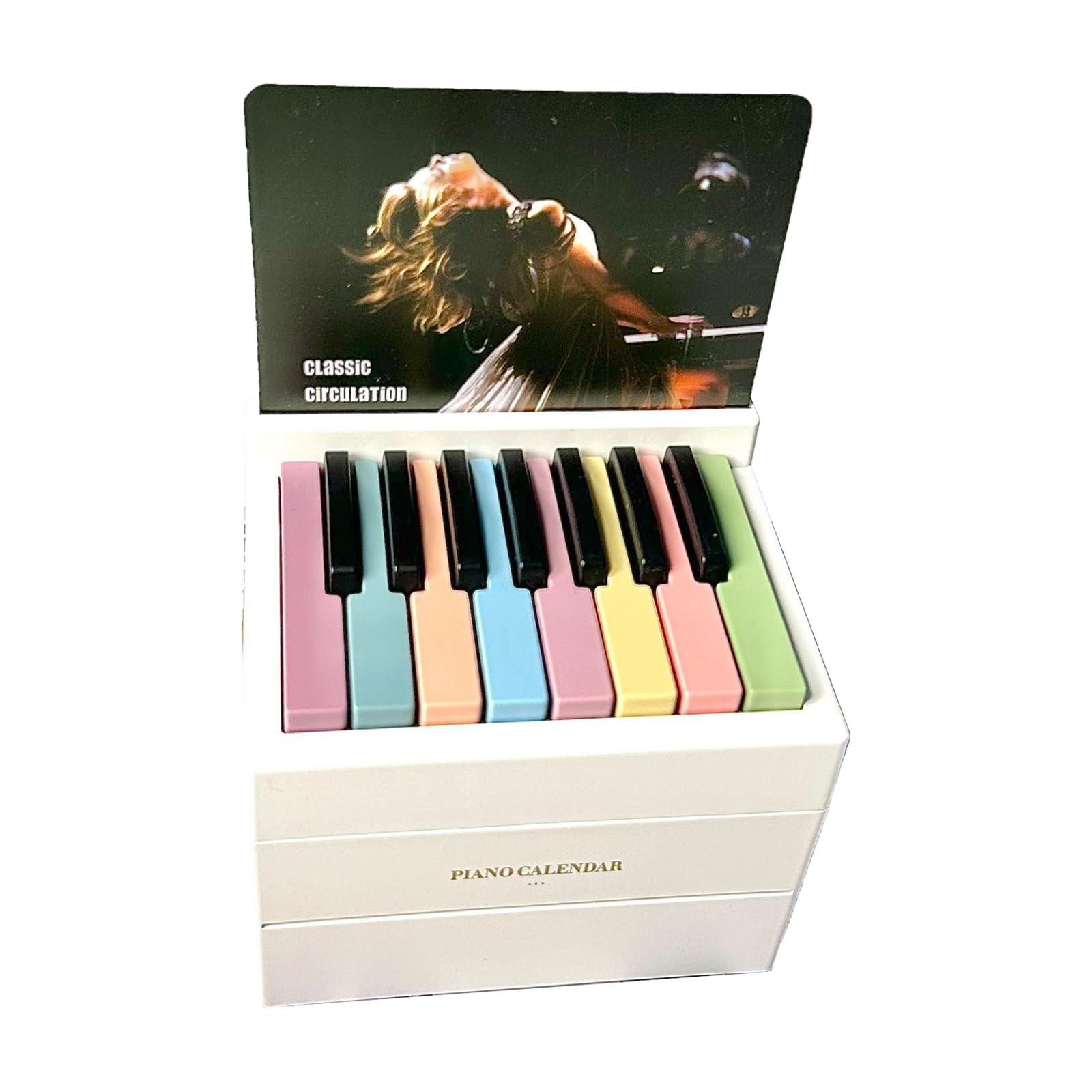 2025 Swift Piano Playable Desk Calendar with 52 Simplified Music Scores - 26 Cards, Perfect Gift for Music Lovers, Family & Friends (White) | Home Office Decor, Music Practice Aid, Holiday Gift Idea
