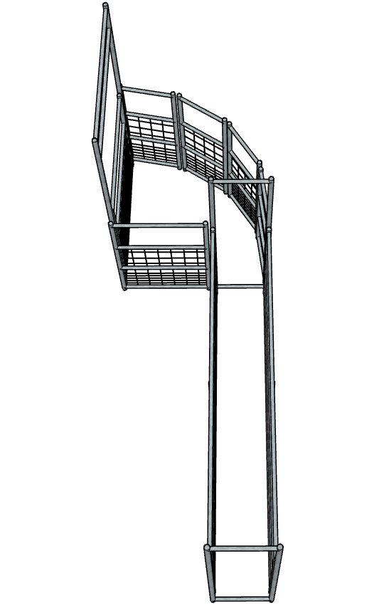 Galvanized 4-Rail Goat & Sheep Working System with Mesh - Durable Livestock Fencing for Farms, Ranches, and Pastures