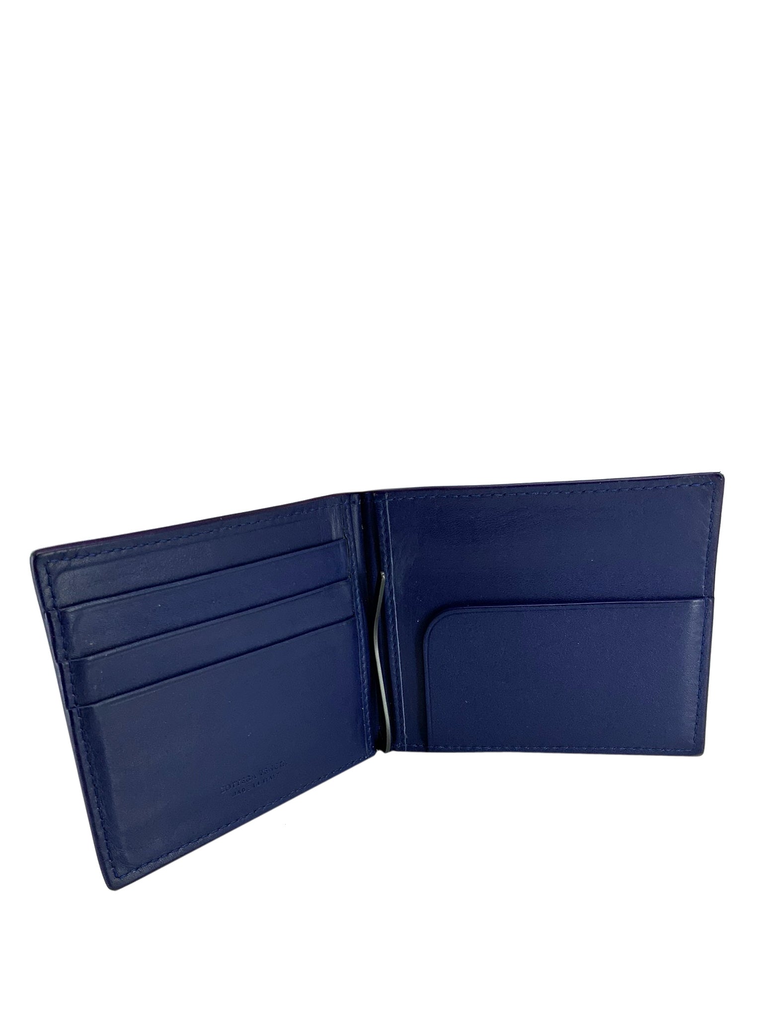 BOTTEGA VENETA Intrecciato Leather Bill Clip Wallet for Men - Slim Money Clip Card Holder with RFID Protection | Perfect for Everyday Carry, Business & Travel