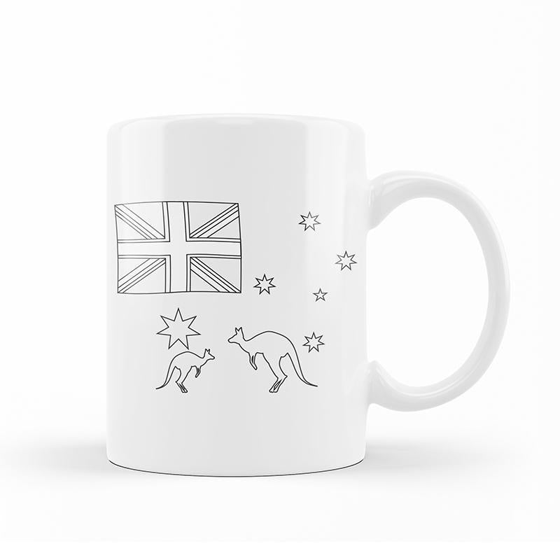 Premium Australia Art Coffee Mug - Handcrafted Ceramic Travel Mug with Unique Australian Designs - Perfect for Home, Office & Outdoor Adventures