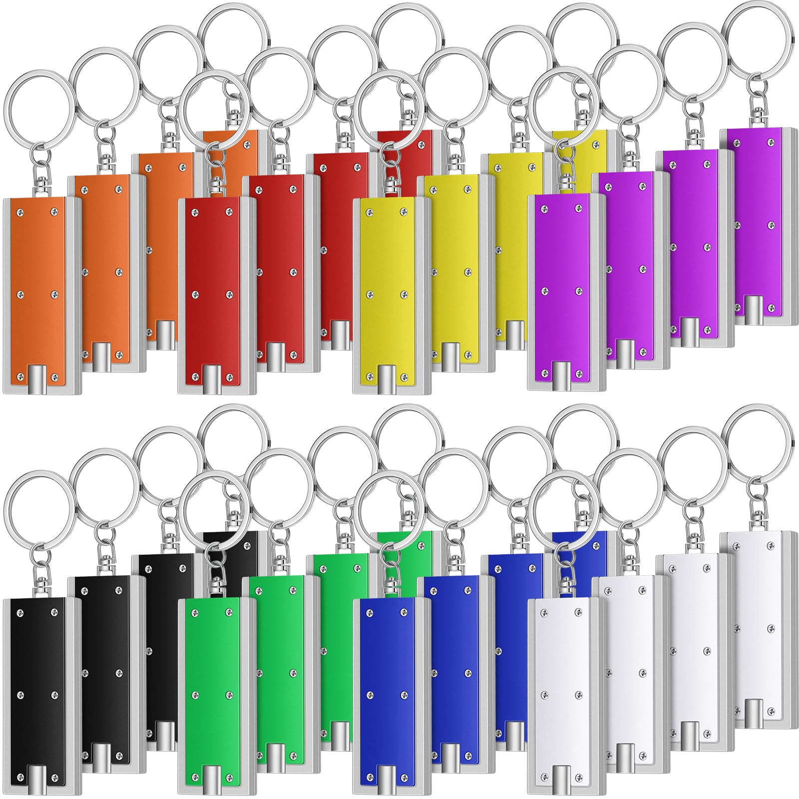 Hicarer 32 Pack Mini LED Keychain Flashlights - Bright, Portable, Bulk Keychain Lights for Emergency, Camping, Outdoor & Party Use - Perfect for Hiking, Night Events, and Power Outages